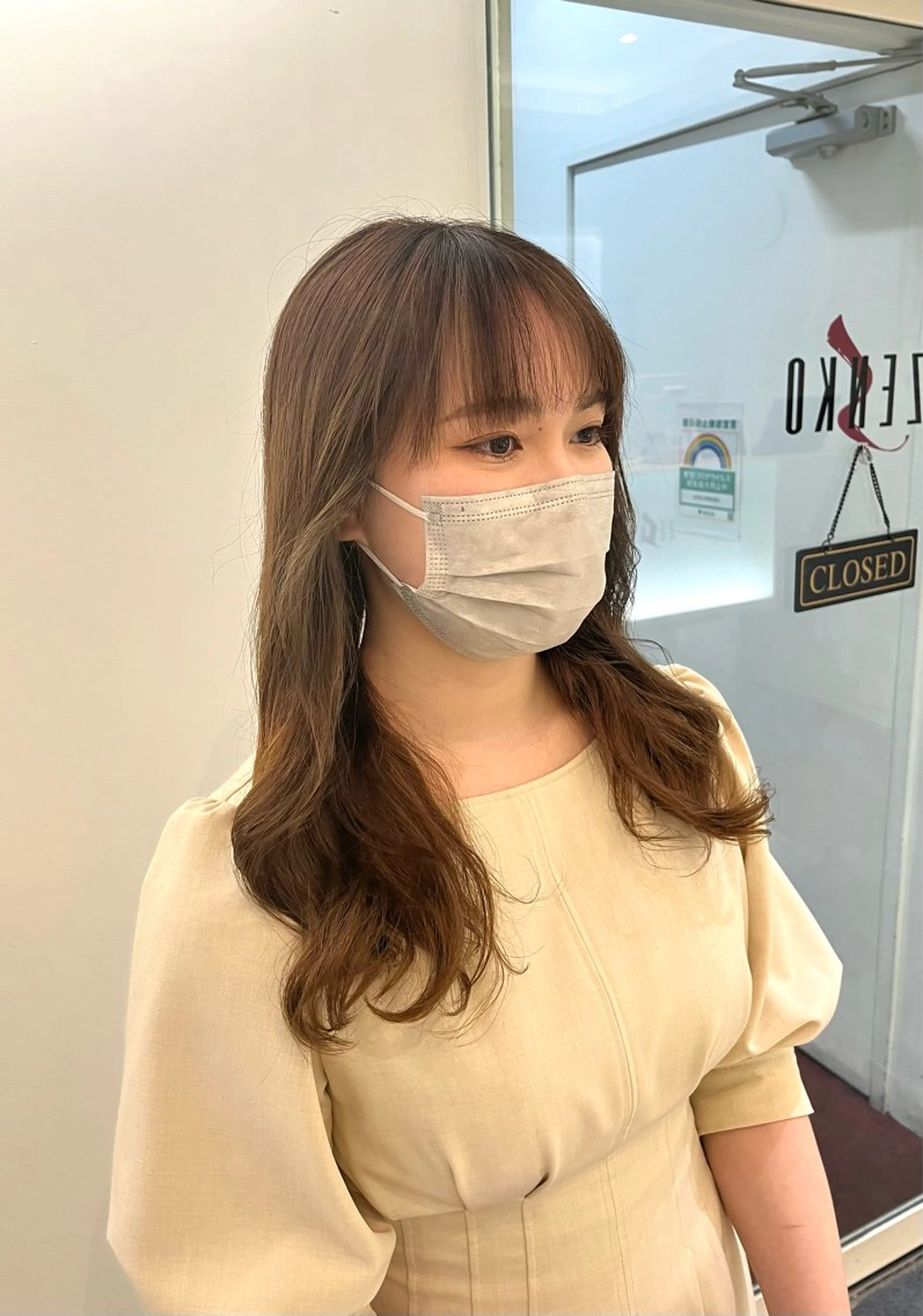 ロング 韓国風ヘア トリートメント カット パーマ トリートメント コテ巻き風パーマ 藤澤　知彌のヘアスタイル