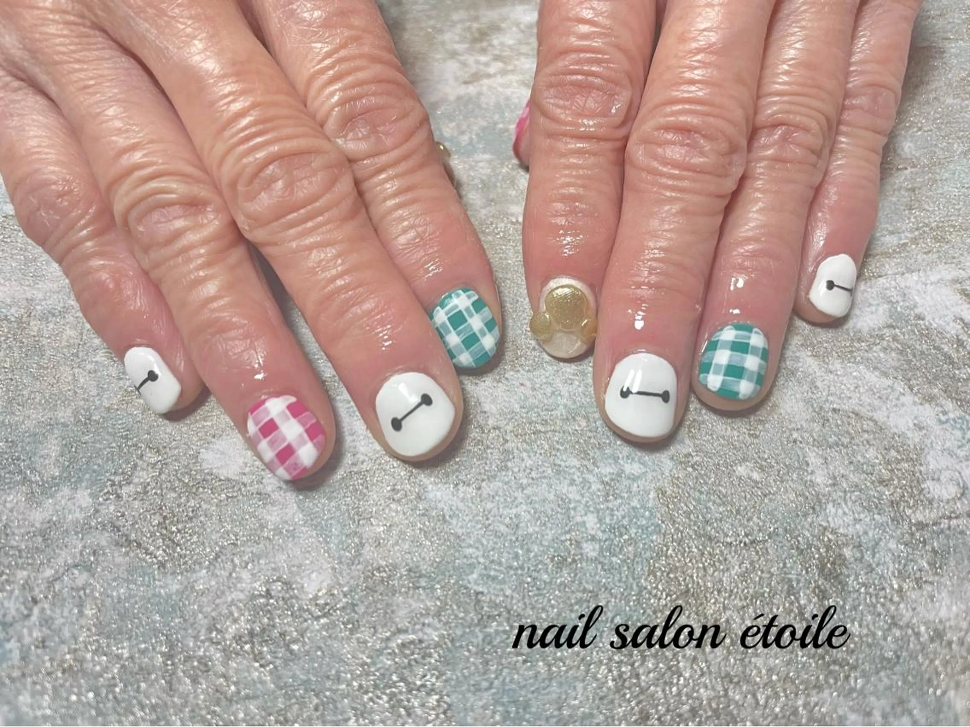 ネイル アートネイル ジェルネイル マットネイル ショートネイル ホワイト ハンドネイル nail salon étoileのネイルデザイン