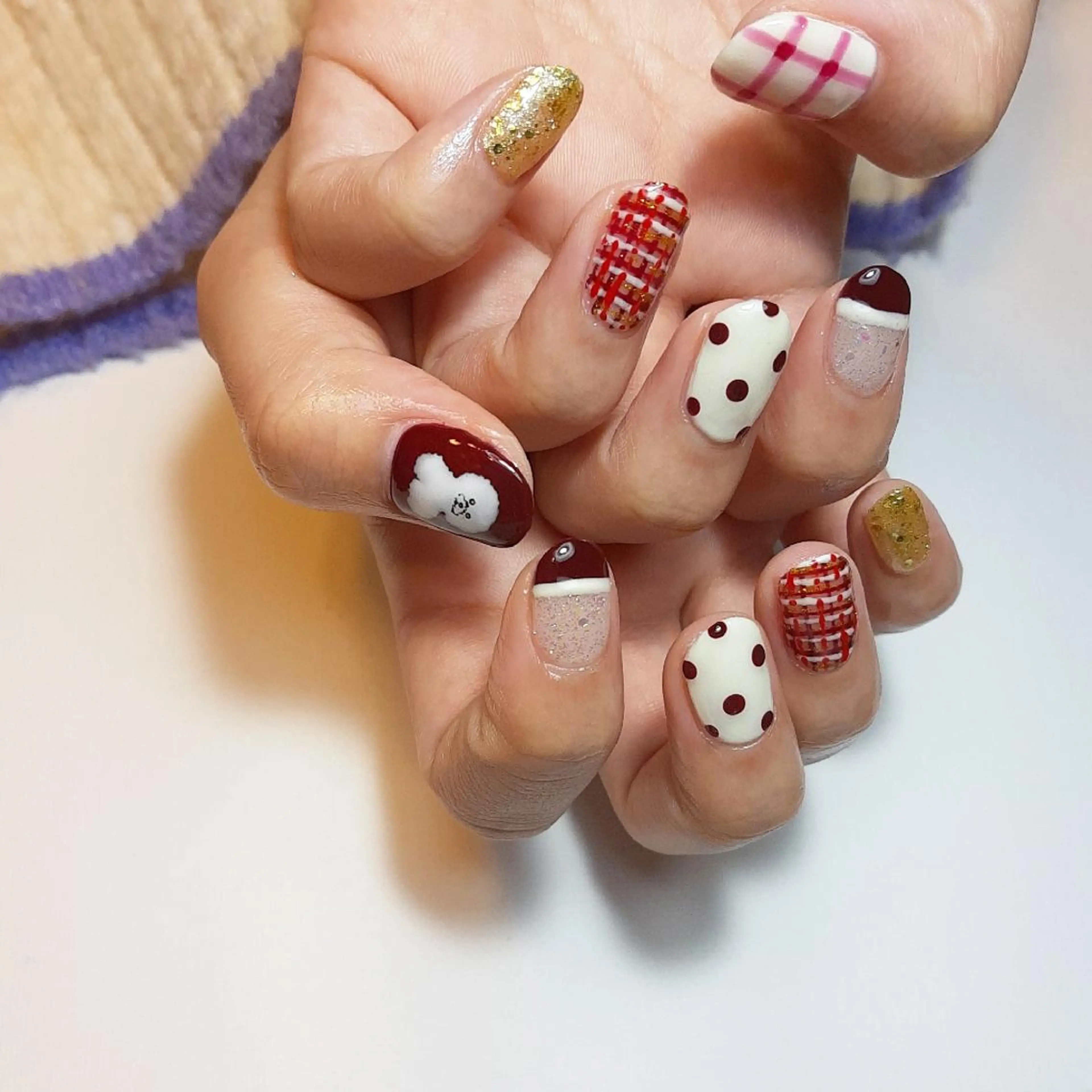 ネイル 冬ネイル クリスマス owlnail /持込みデザイン専門のネイルデザイン