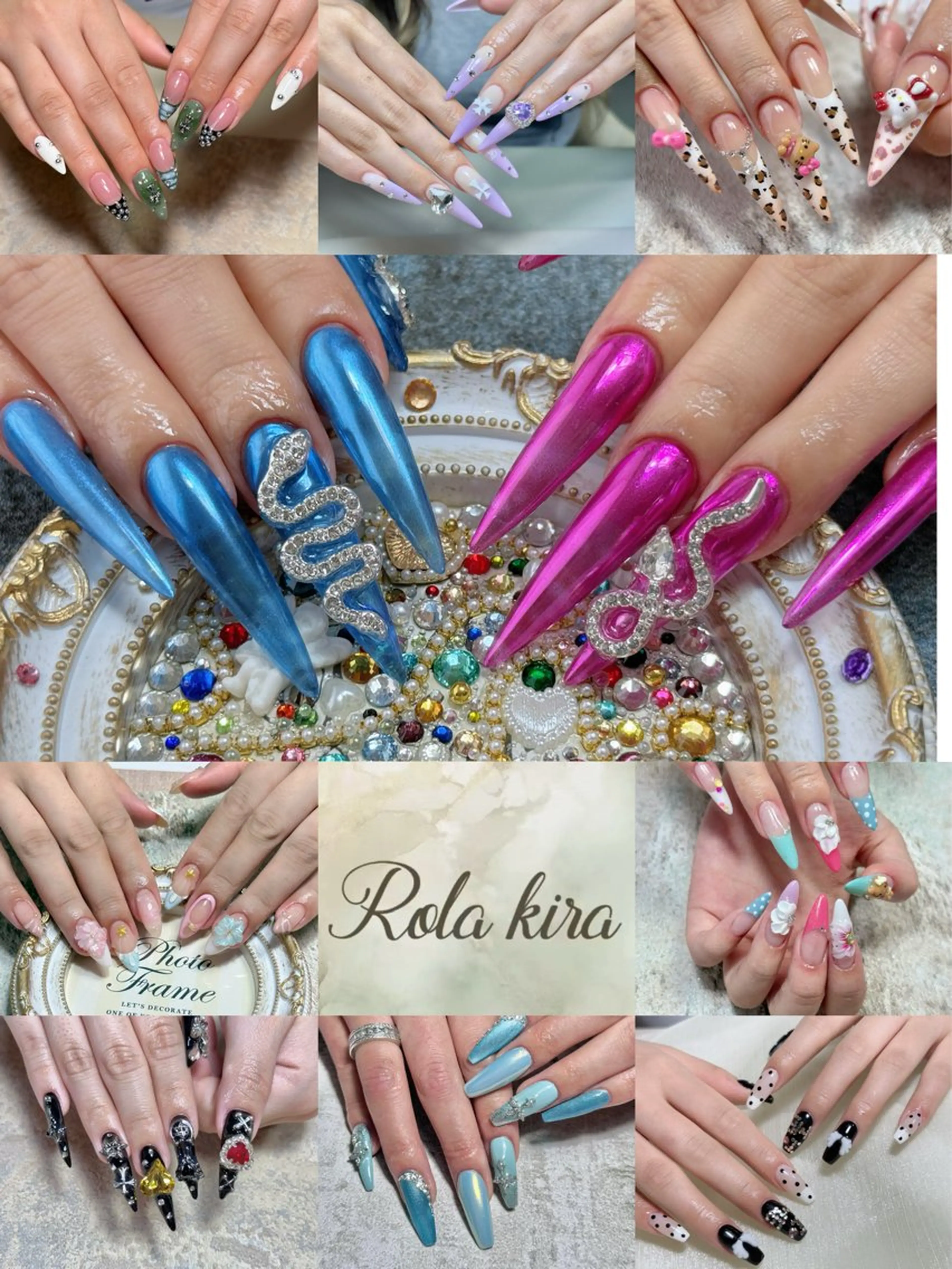 ロング ハンドネイル Rola kira nail salon所属・Rola kira 麗のネイルデザイン