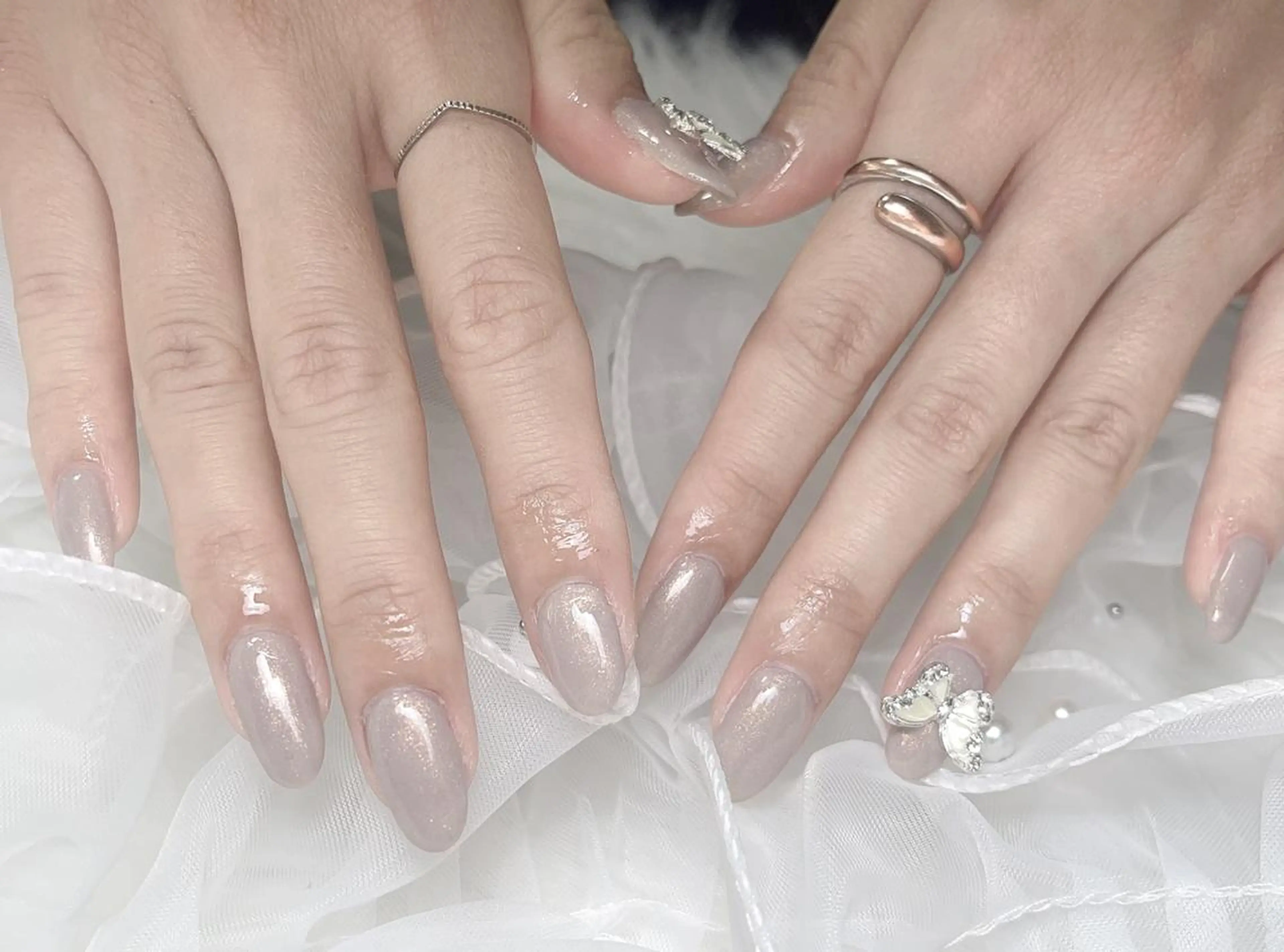 ネイル ハンドネイル 🦋y y Nail 🤍のネイルデザイン