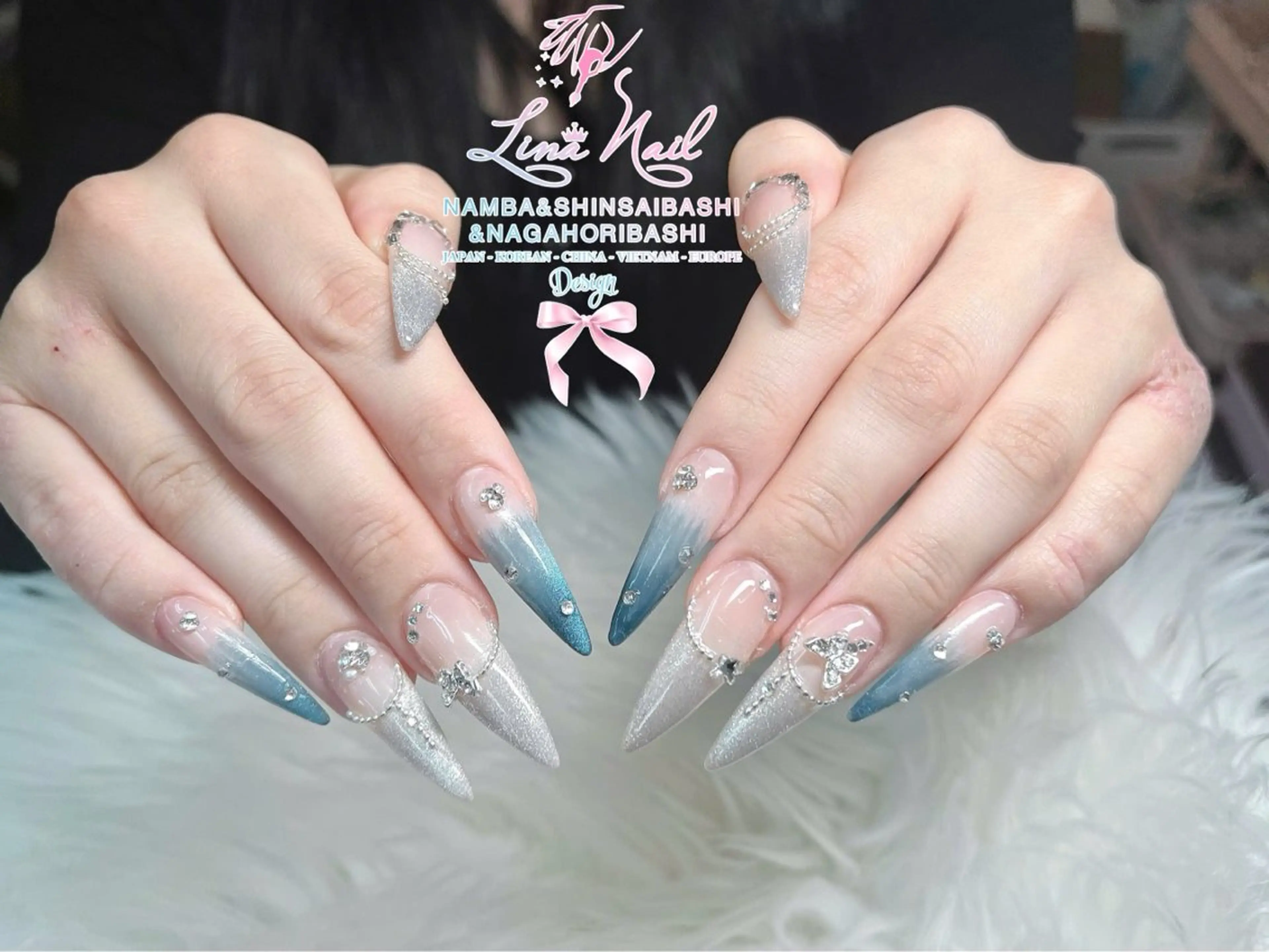 ネイル チークネイル 桜ネイル フラッシュネイル フットネイル ジェルネイル ハンドネイル ７９LINA NAIL 心斎橋店所属・リナネイル アメ村心斎橋店のネイルデザイン