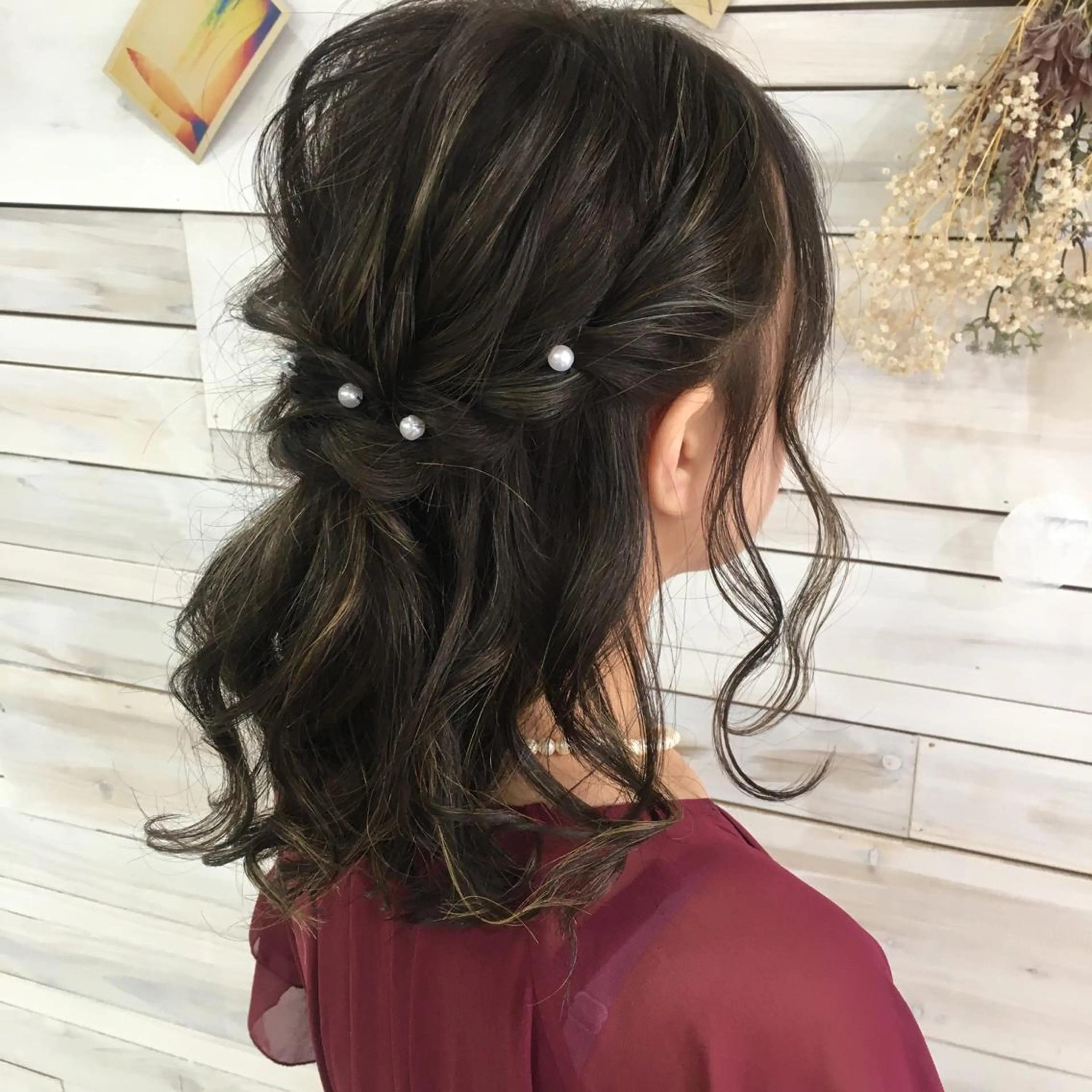 ヘアアレンジ ハーフアップ attrait店長/ 柿本理沙のヘアスタイル