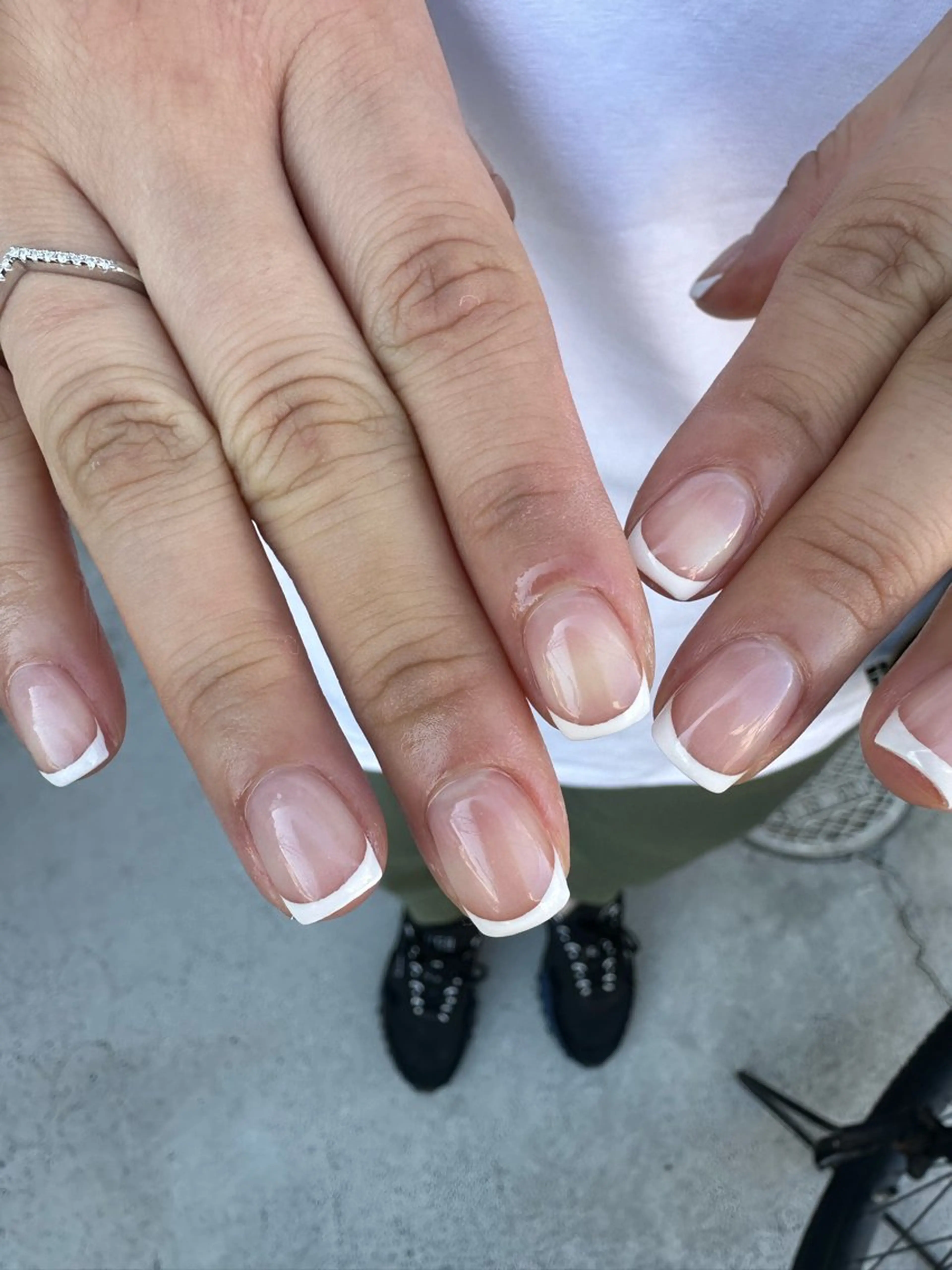 ネイル フレンチネイル ハンドネイル Gemies所属・nanako_ Gemiesのネイルデザイン