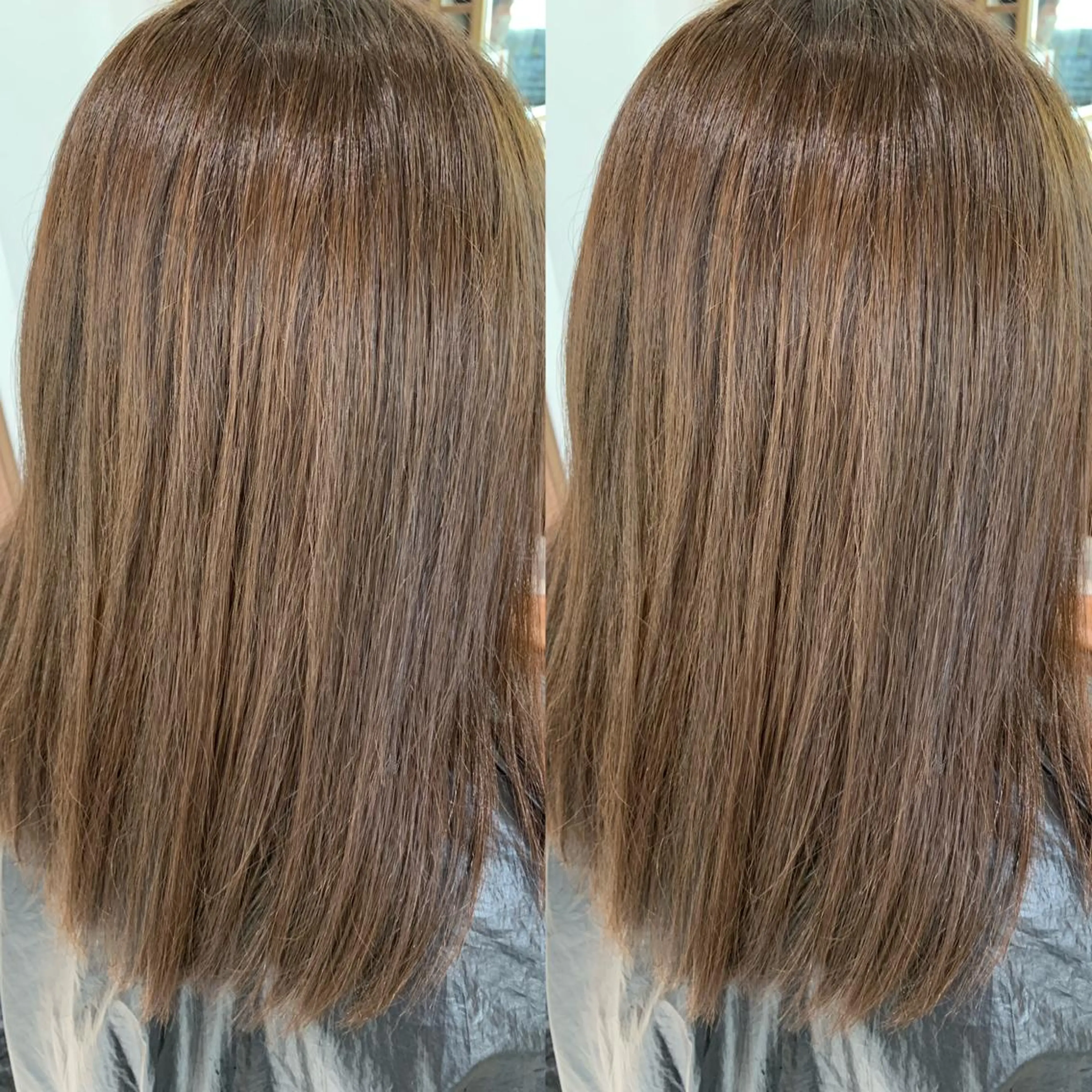 セミロング カラー ヘアアレンジ グレージュ オリーブグレージュ オリーブグレー 盛れる韓国ヘア♡ 🌻鈴木花🌈のヘアスタイル