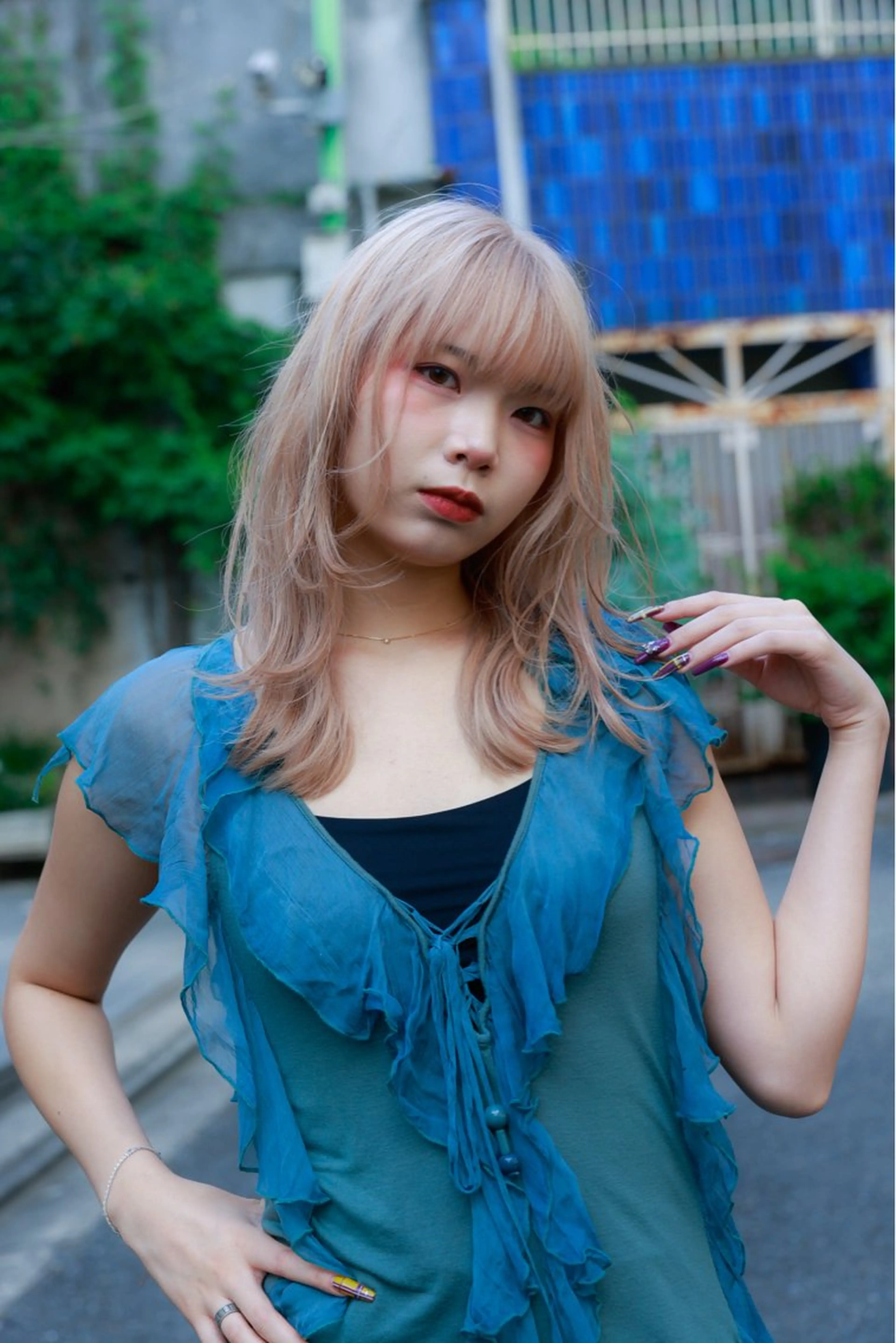 セミロング カラー カット ヘアカラー トリートメント ウルフレイヤー エクステ/kokiのヘアスタイル