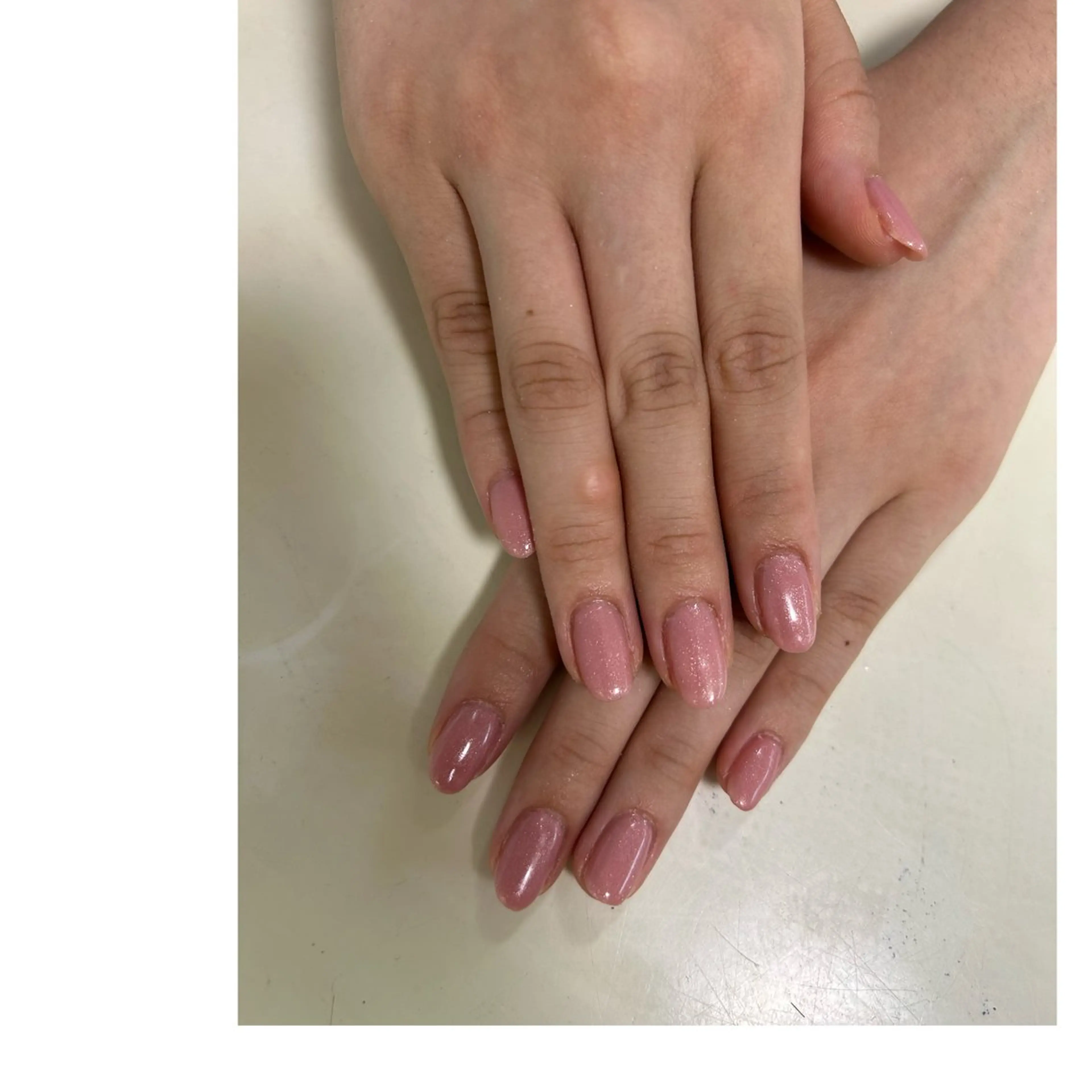 ネイル ラメ(グリッター) ピンク ハンドネイル 自宅サロン♡ Mamiのネイルデザイン