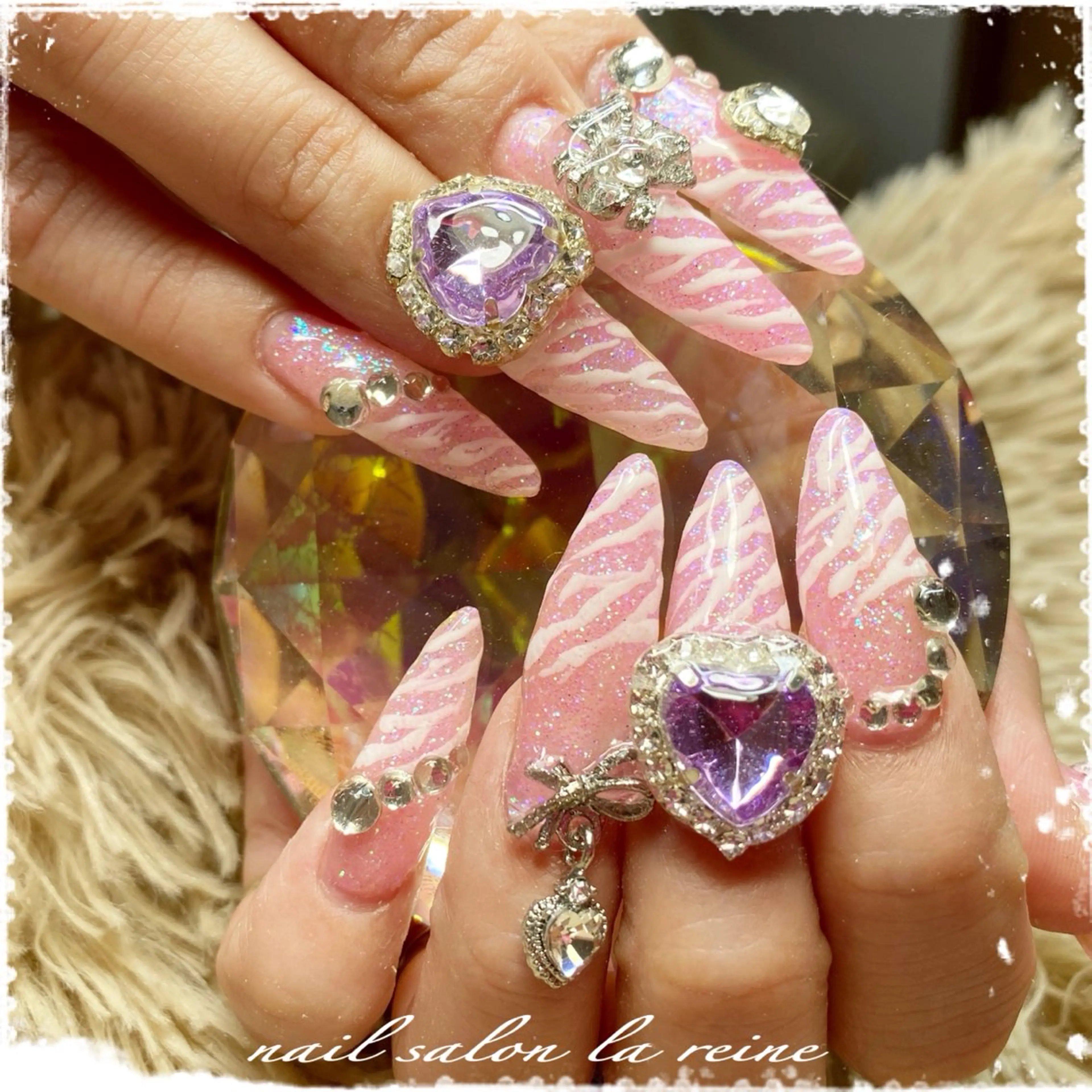 ネイル アニマル柄 パステルネイル nail salon  la reine所属・nail salon la reineのネイルデザイン