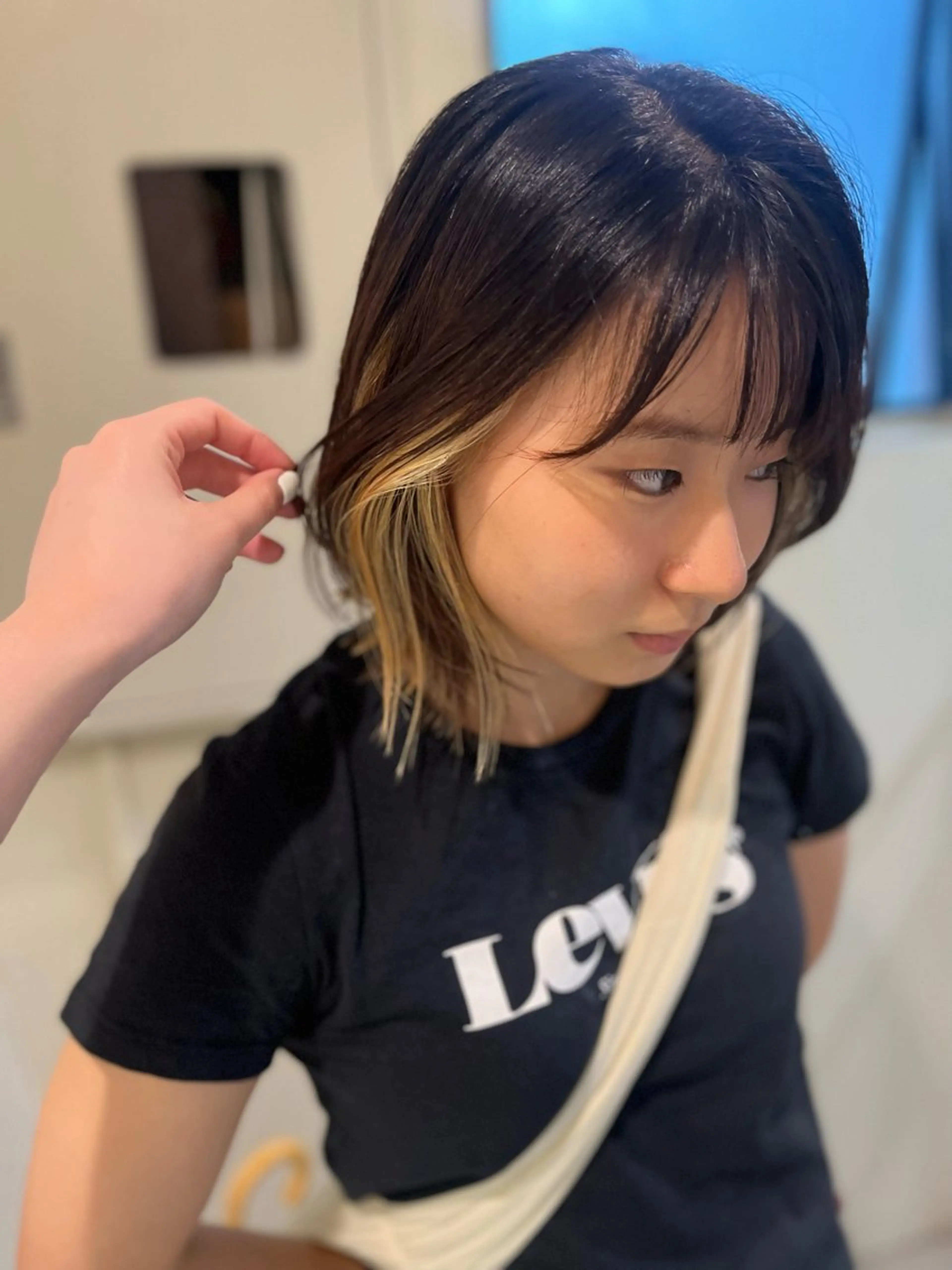 ミディアム カラー ヘアカラー 🦮shiori アイドルオタク🦮のヘアスタイル