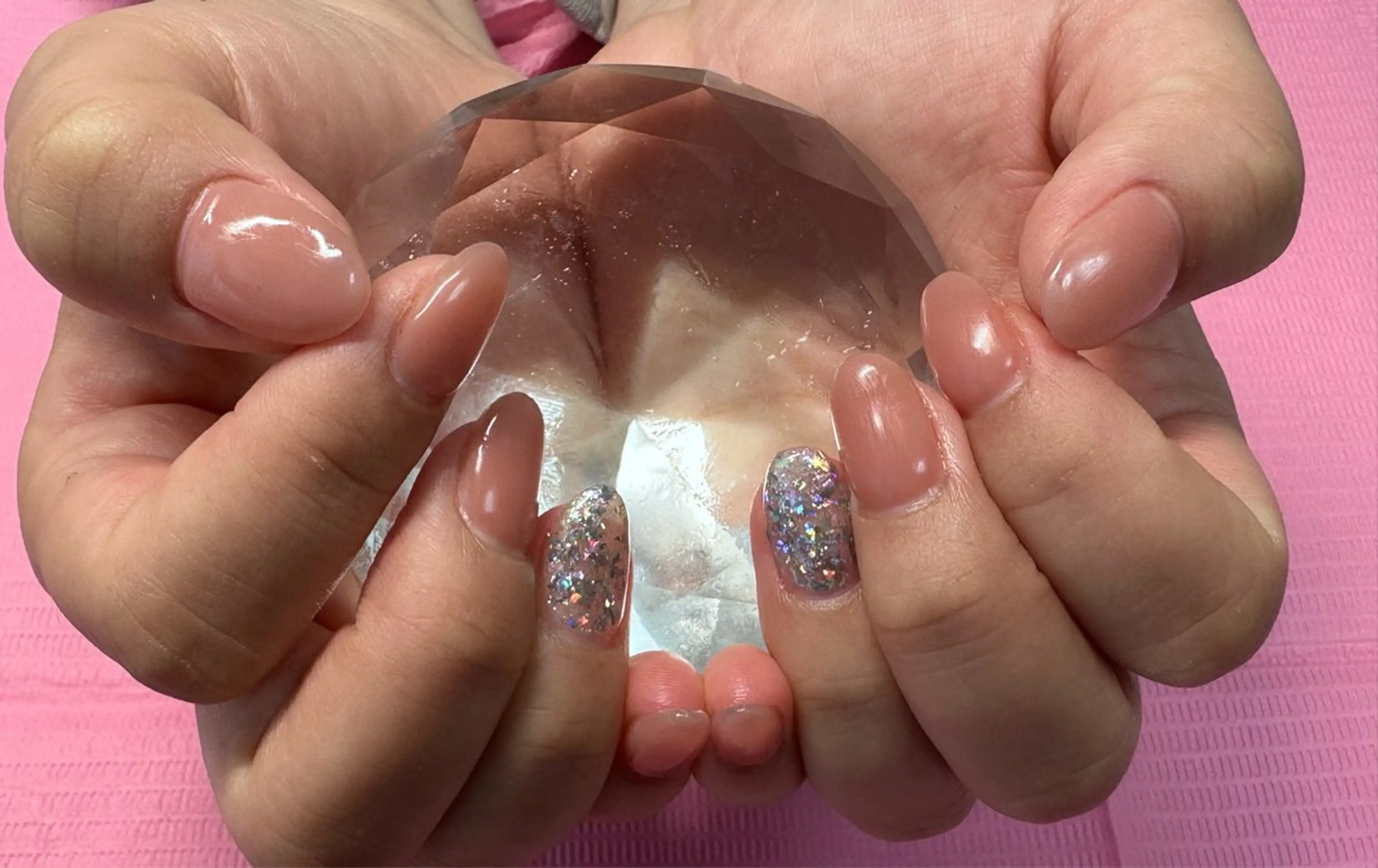 ワンカラーネイル🩶オフなしの写真