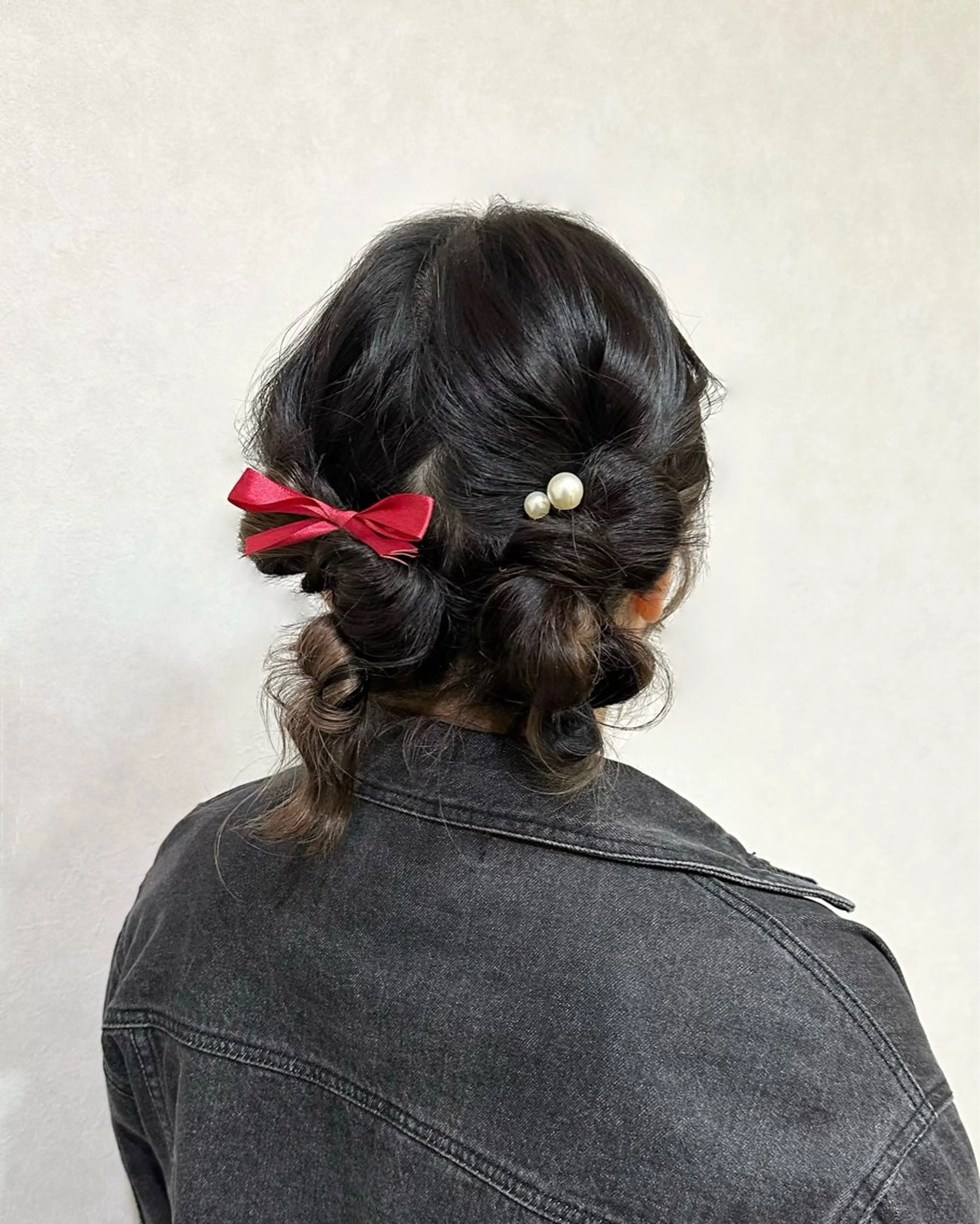 ロング お団子ヘア クリスマス hair make applause.所属・小賀 栞奈のヘアスタイル