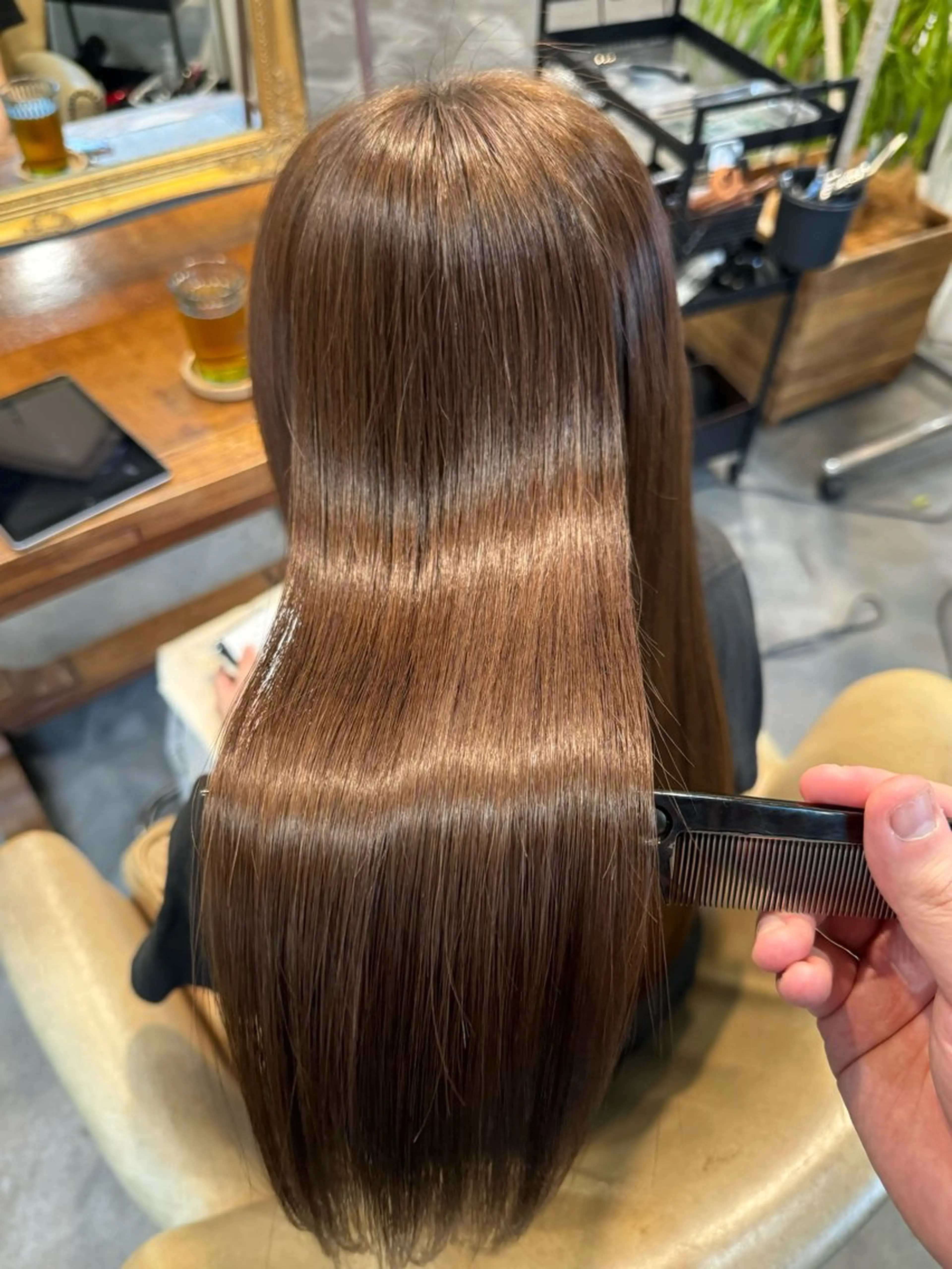 【⭐️ミニモ限定1日1名様⭐️】縮毛矯正＋カット＋ケラチントリートメント 🍀髪質改善🍀の写真