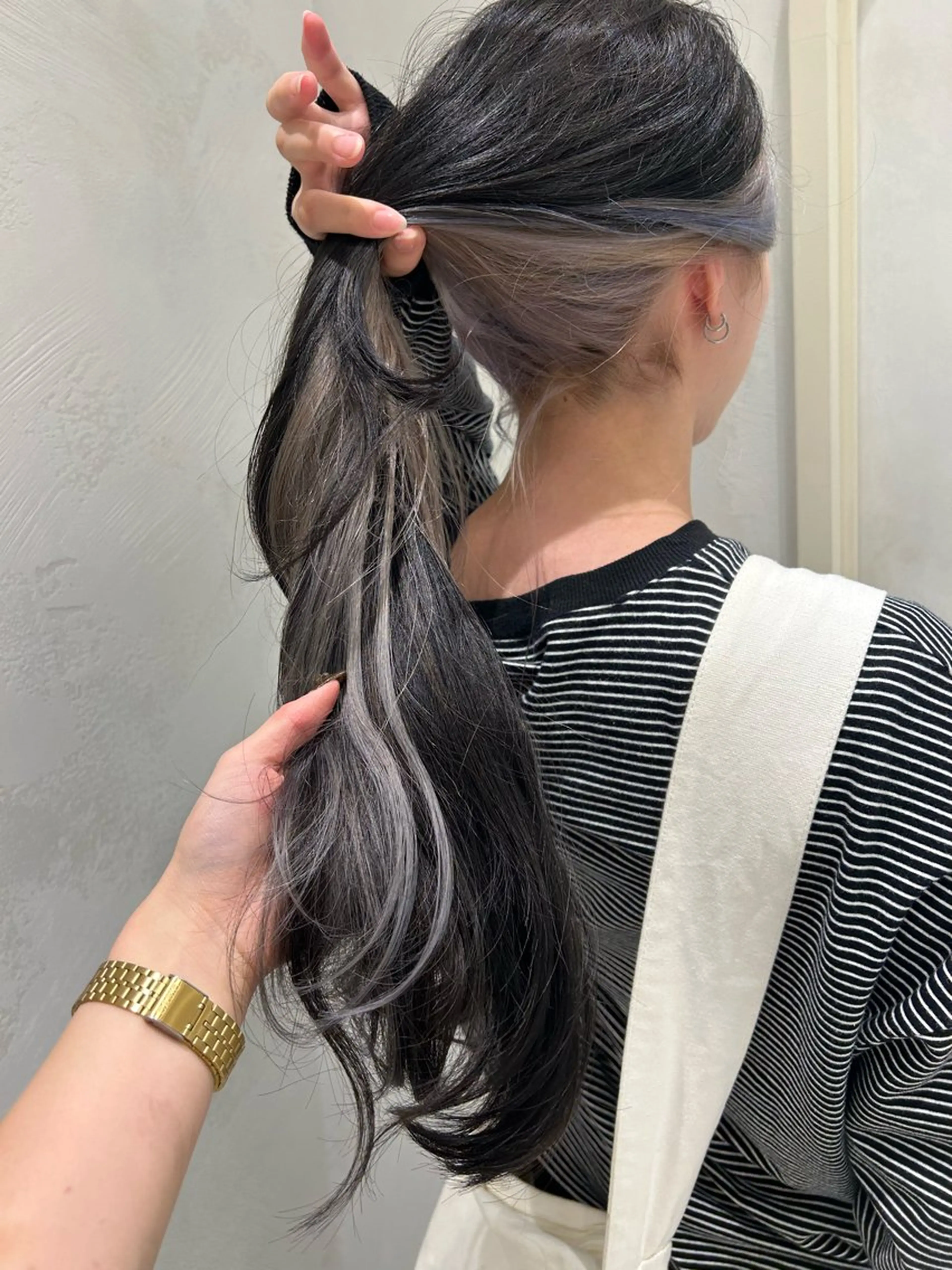 カラー イヤリングカラー インナーカラー 寺田 雅のヘアスタイル