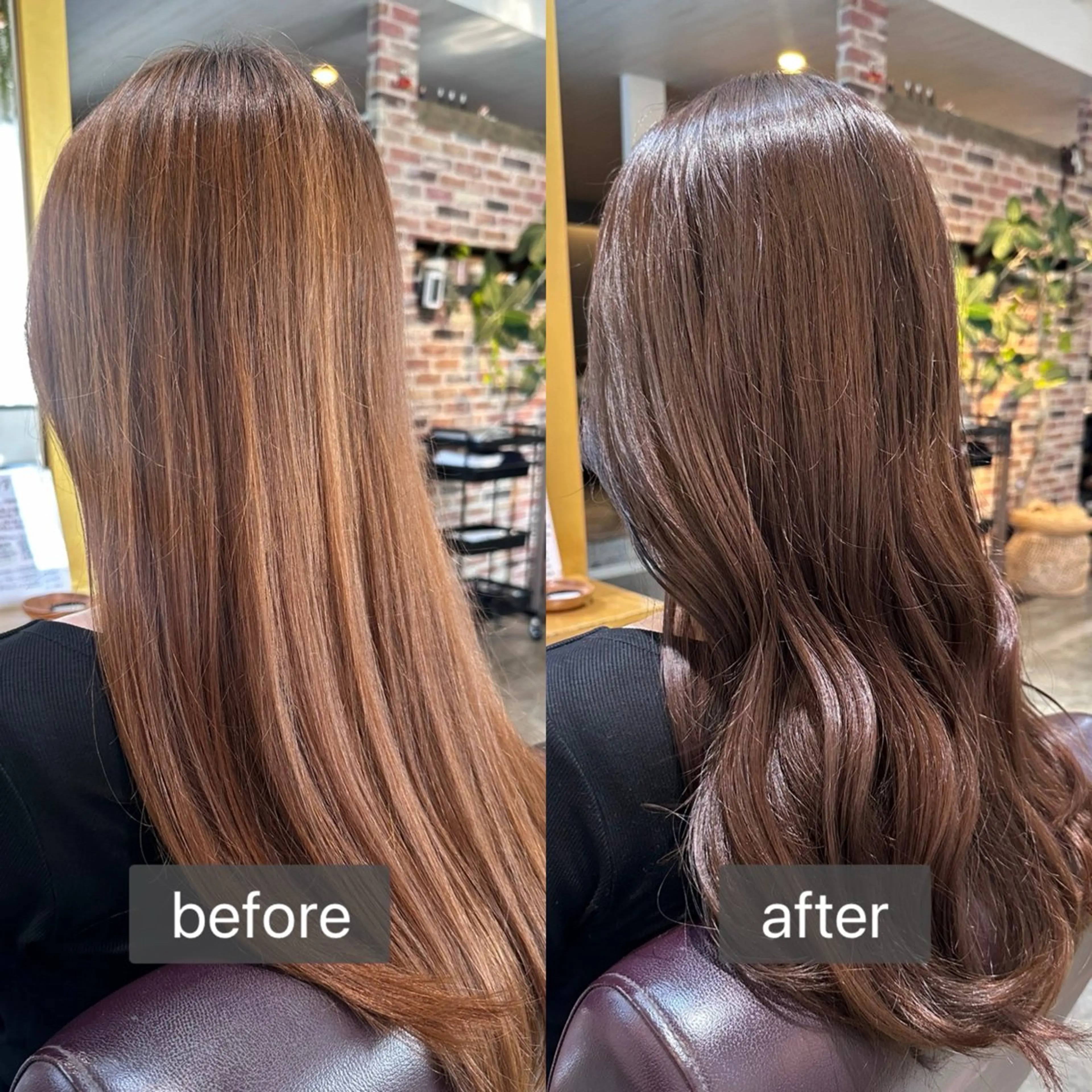 ロング カラー ブラウンカラー ショコラブラウン 透明感カラー イルミナカラー カット ヘアカラー 艶カラー/レイヤー 💖心斎橋/Sakiのヘアスタイル