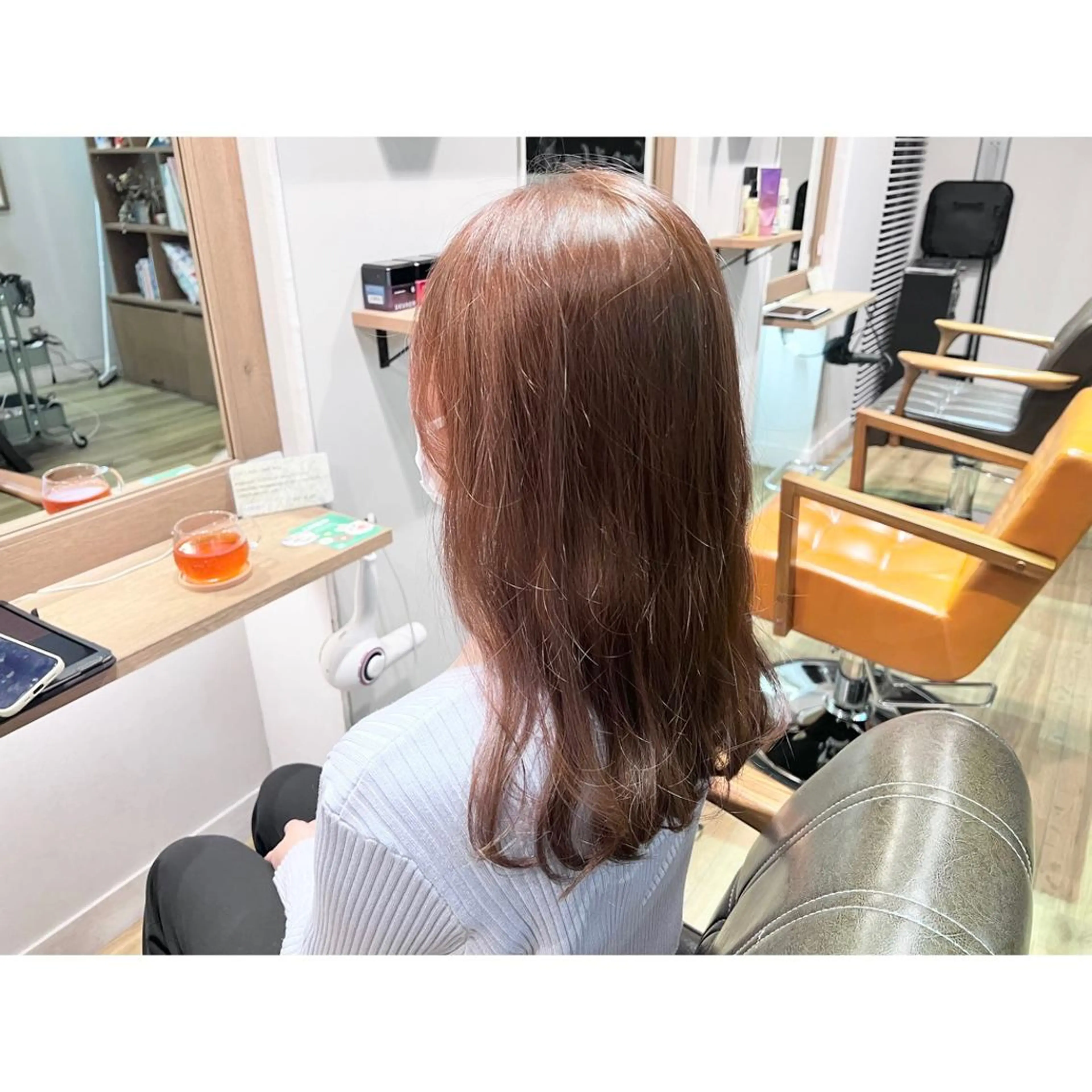 ロング カラー ブラウンカラー ヘアカラー トリートメント ツキダテ ユイのヘアスタイル