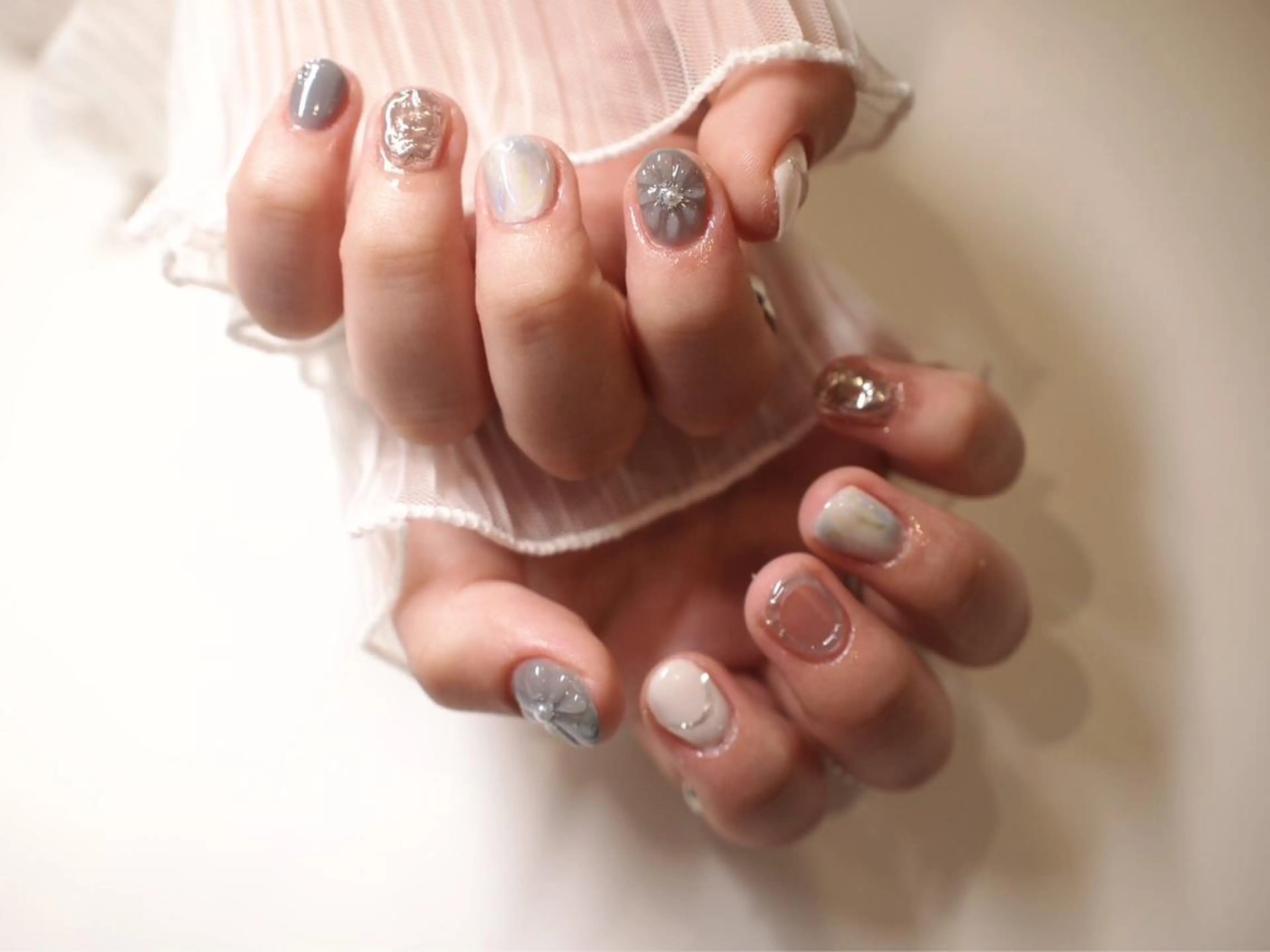 ネイル アートネイル クリアネイル ぷっくりネイル 【ＯＲＧＡＮ】 nailのネイルデザイン