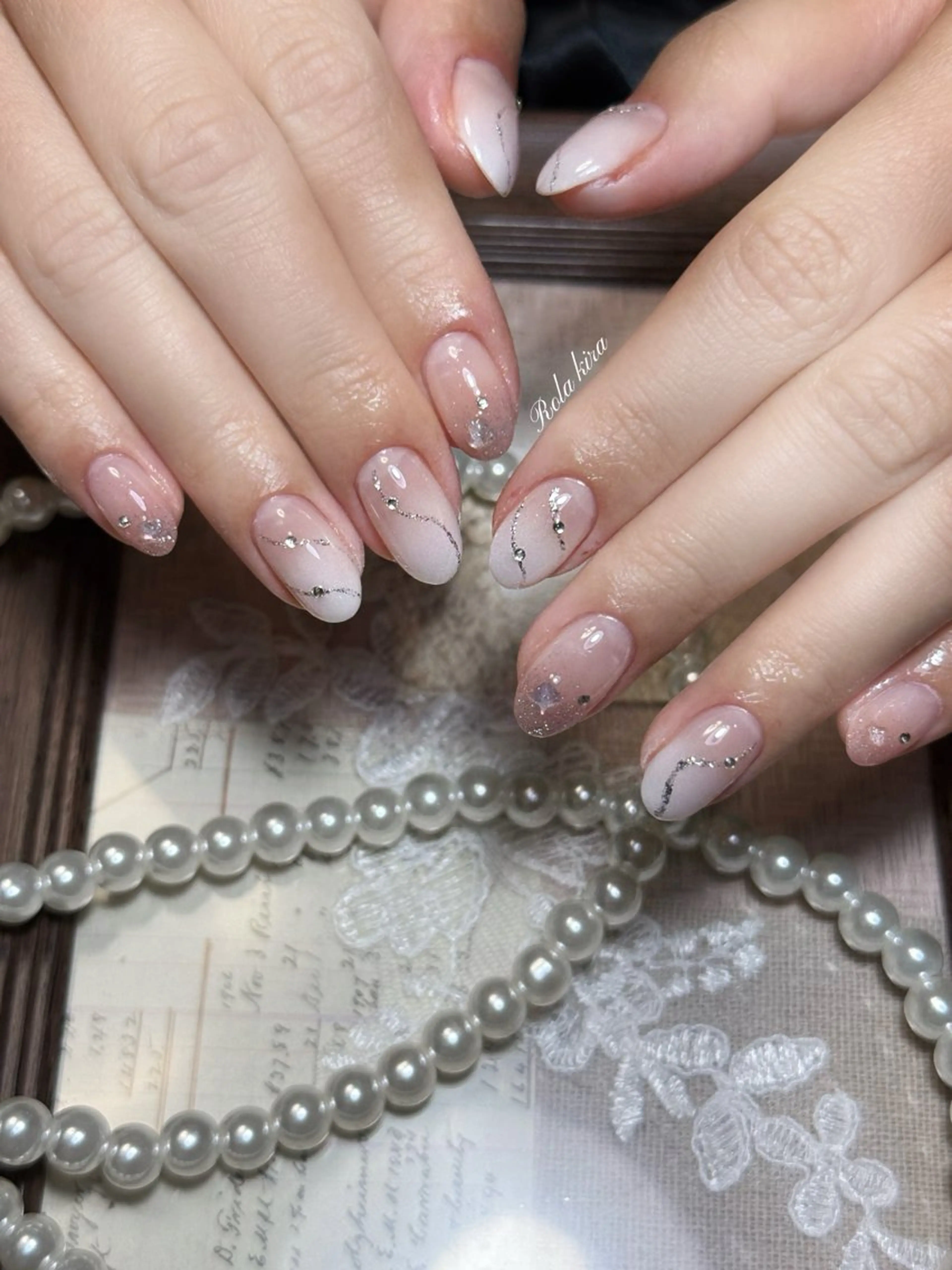 ネイル チークネイル 長さ出し フレンチネイル ジェルネイル 韓国ネイル ハンドネイル Rola kira nail salon所属・Rola kira 麗のネイルデザイン