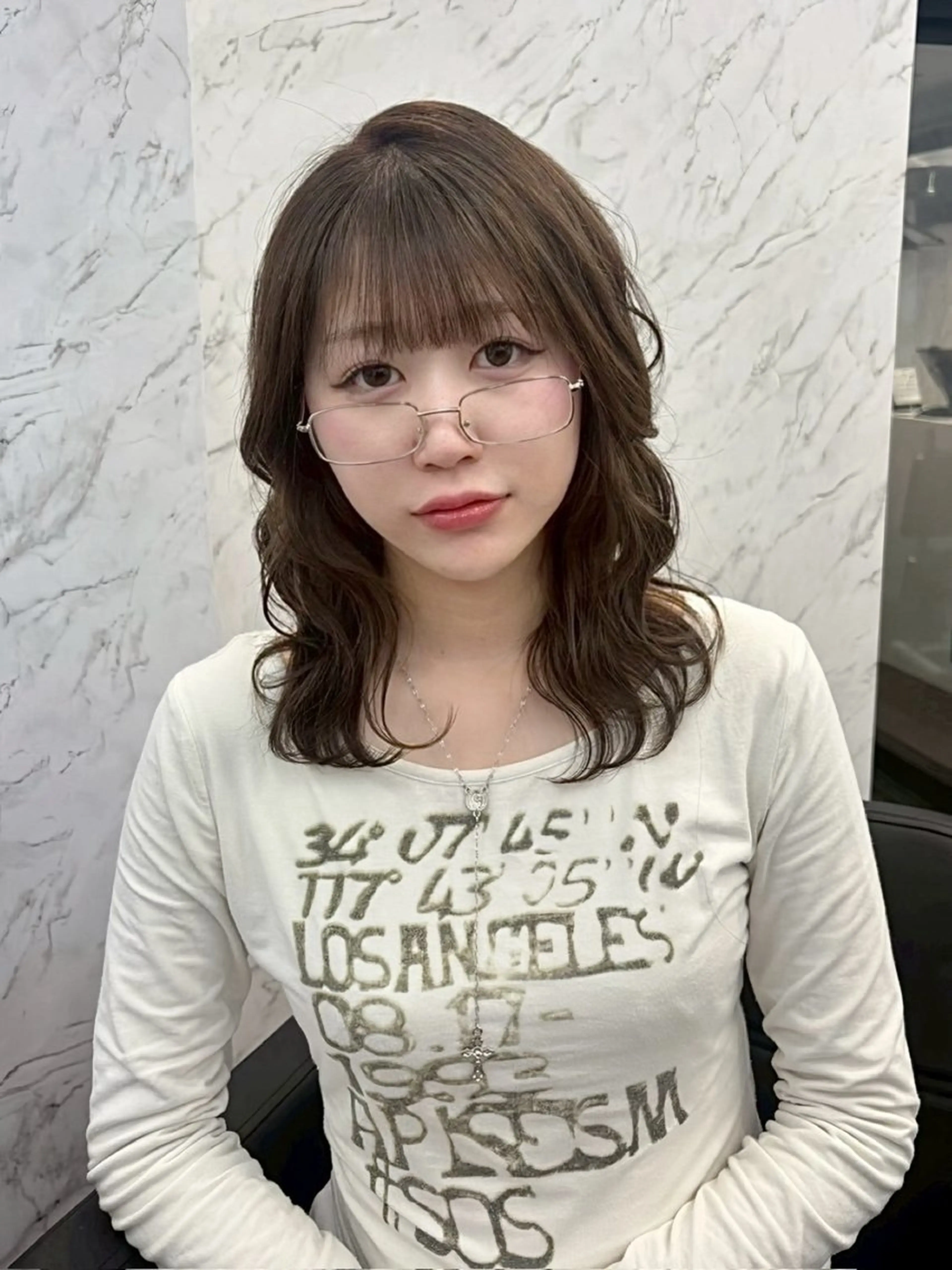 ロング カラー レイヤーカット カット ヘアカラー hair salon dot. mooda 韓国風サロン 町田店所属・韓国風ヘア🎀🩶 /♡𝓝𝓸𝓪♡のヘアスタイル