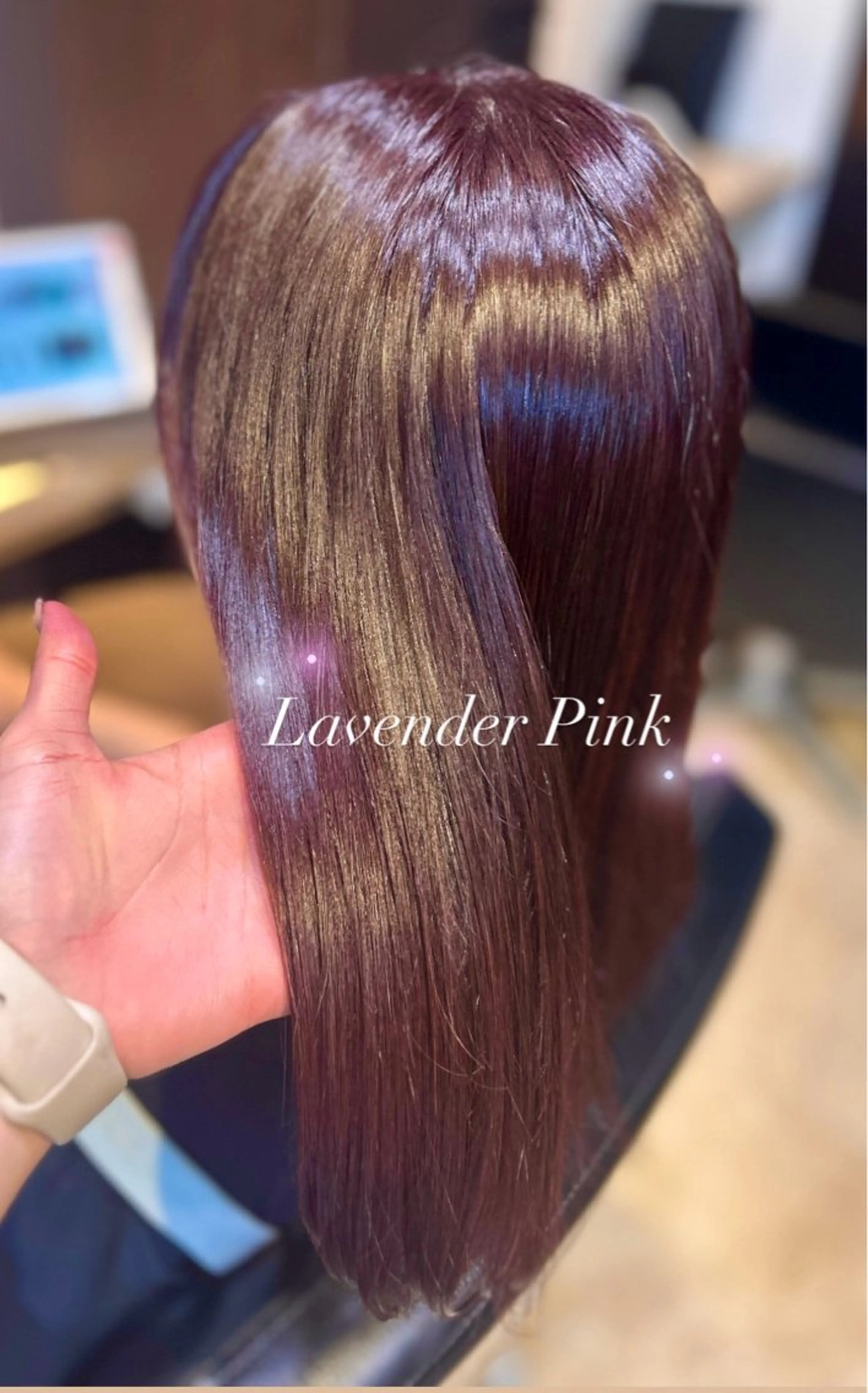 カラー ラベンダーカラー ラベンダーピンク ピンクカラー ⭐️似合わせアップ ⭐️並木奏絵のヘアスタイル