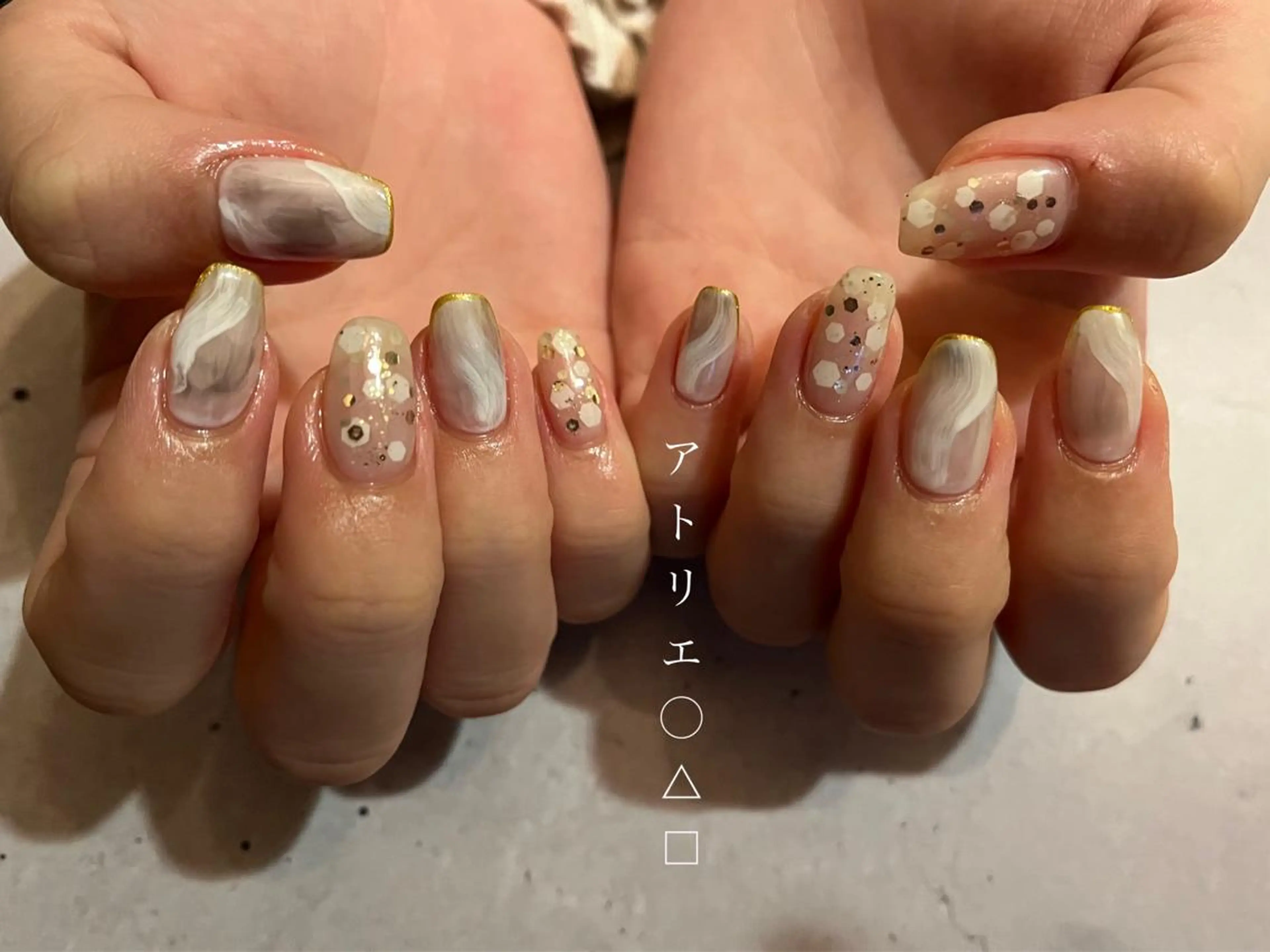 ネイル ハンドネイル アトリエ ○△□のネイルデザイン
