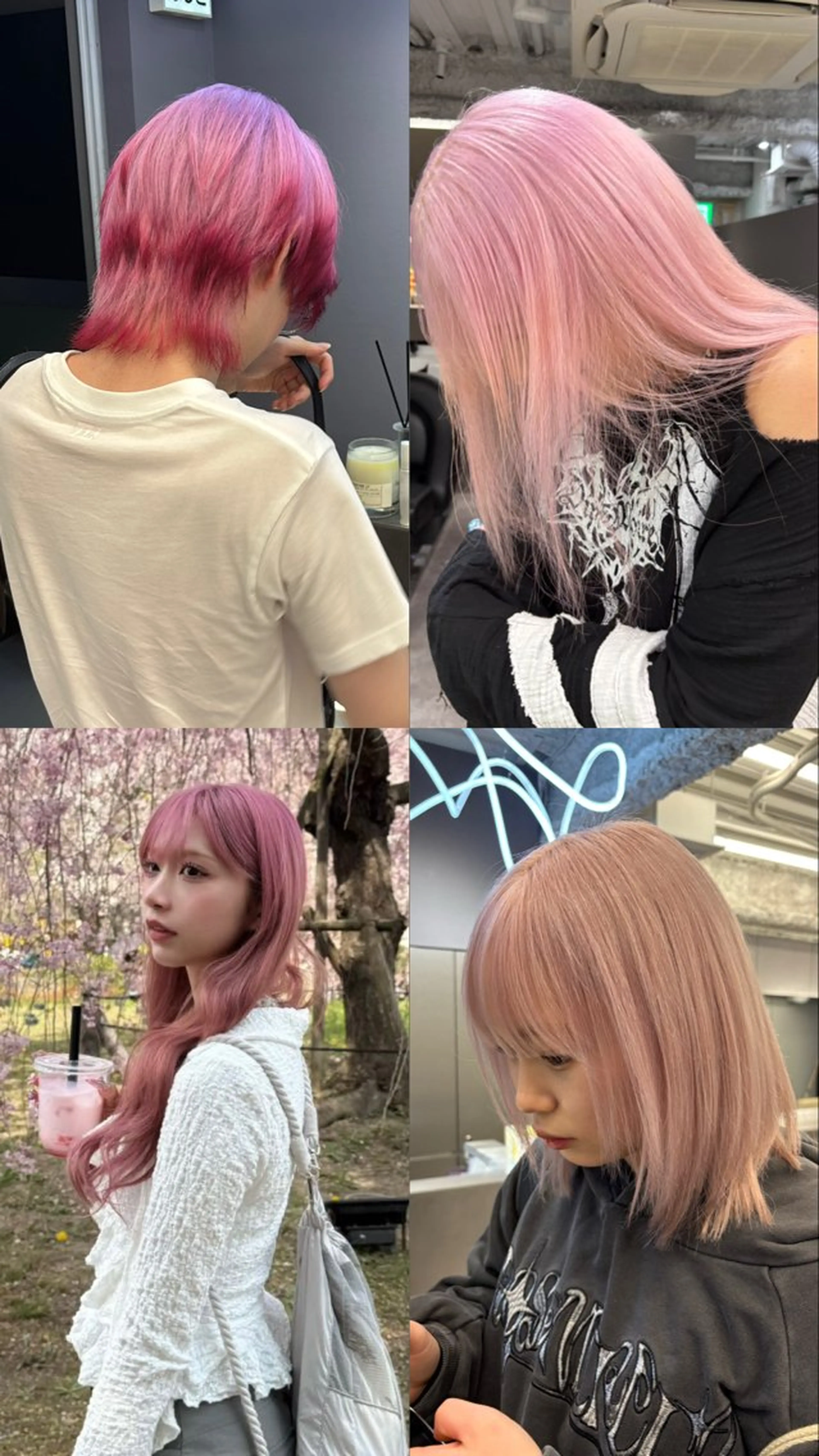 ミディアム カラー ピンクカラー ヘアカラー トリートメント 名古屋／デザイン／ ブリーチ/松井亮磨のヘアスタイル