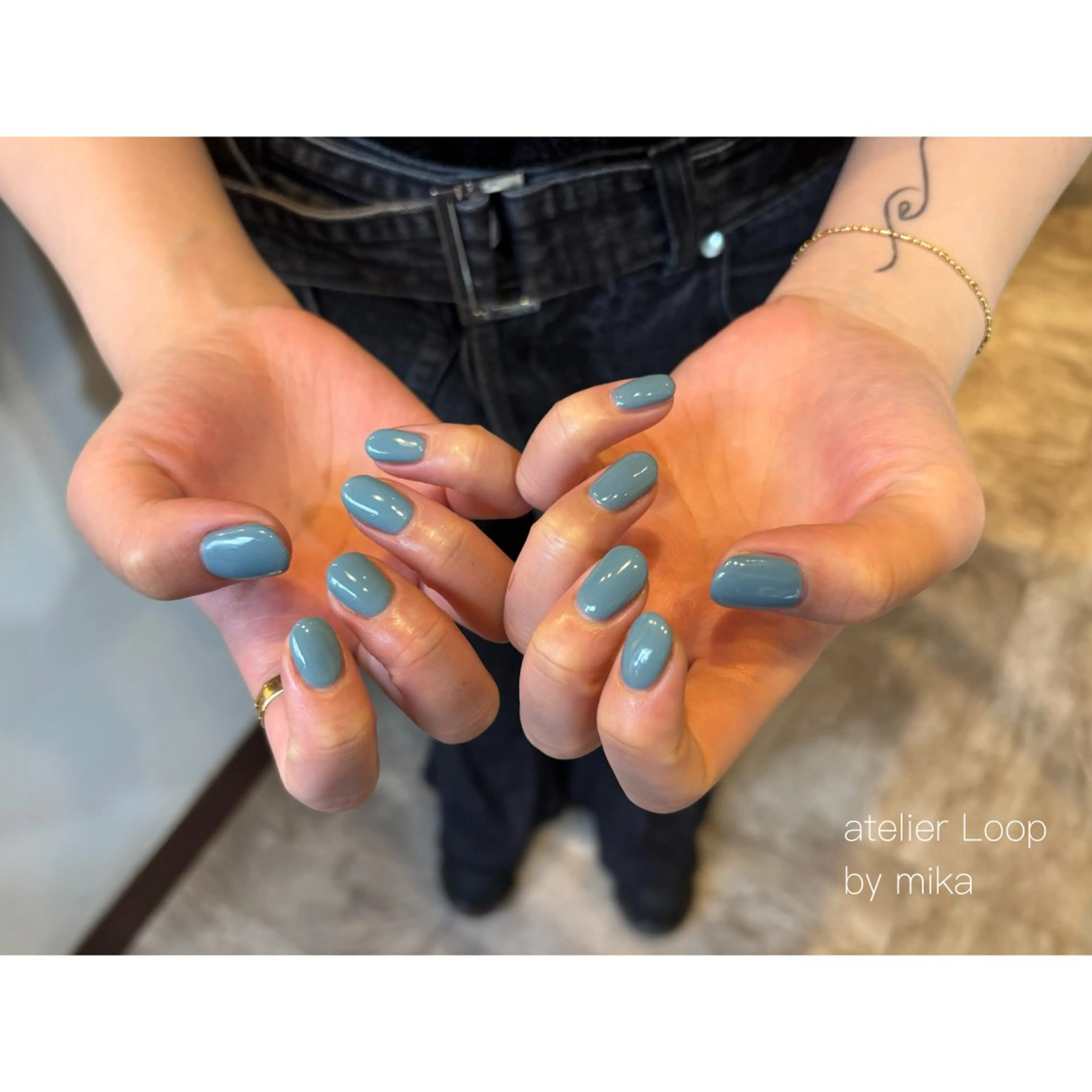 ネイル ワンカラーネイル atelierLoopbyshiho所属・atelier Loop♪MIKAのネイルデザイン