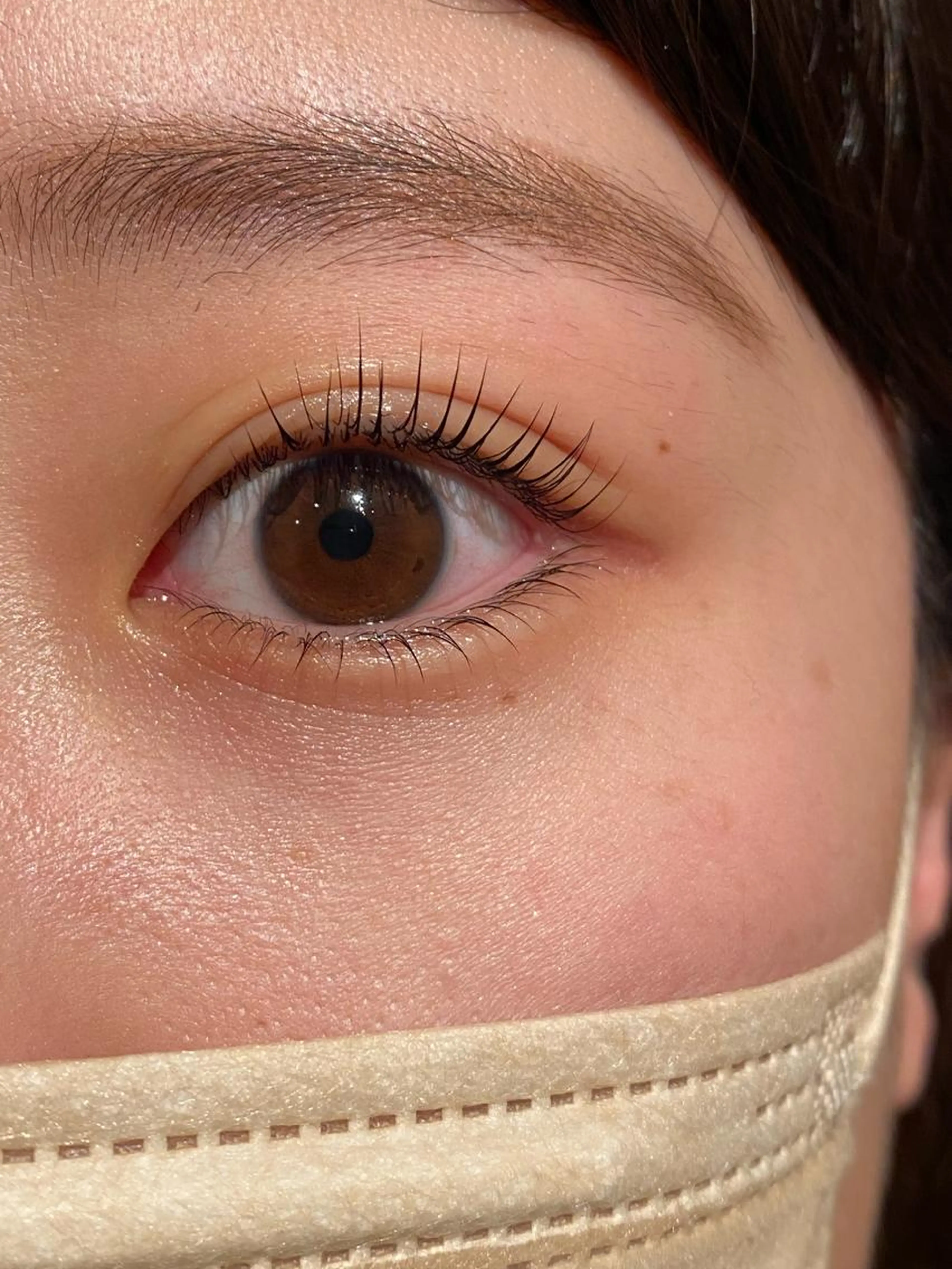 上　パリジェンヌラッシュリフト　下まつ毛パーマの写真