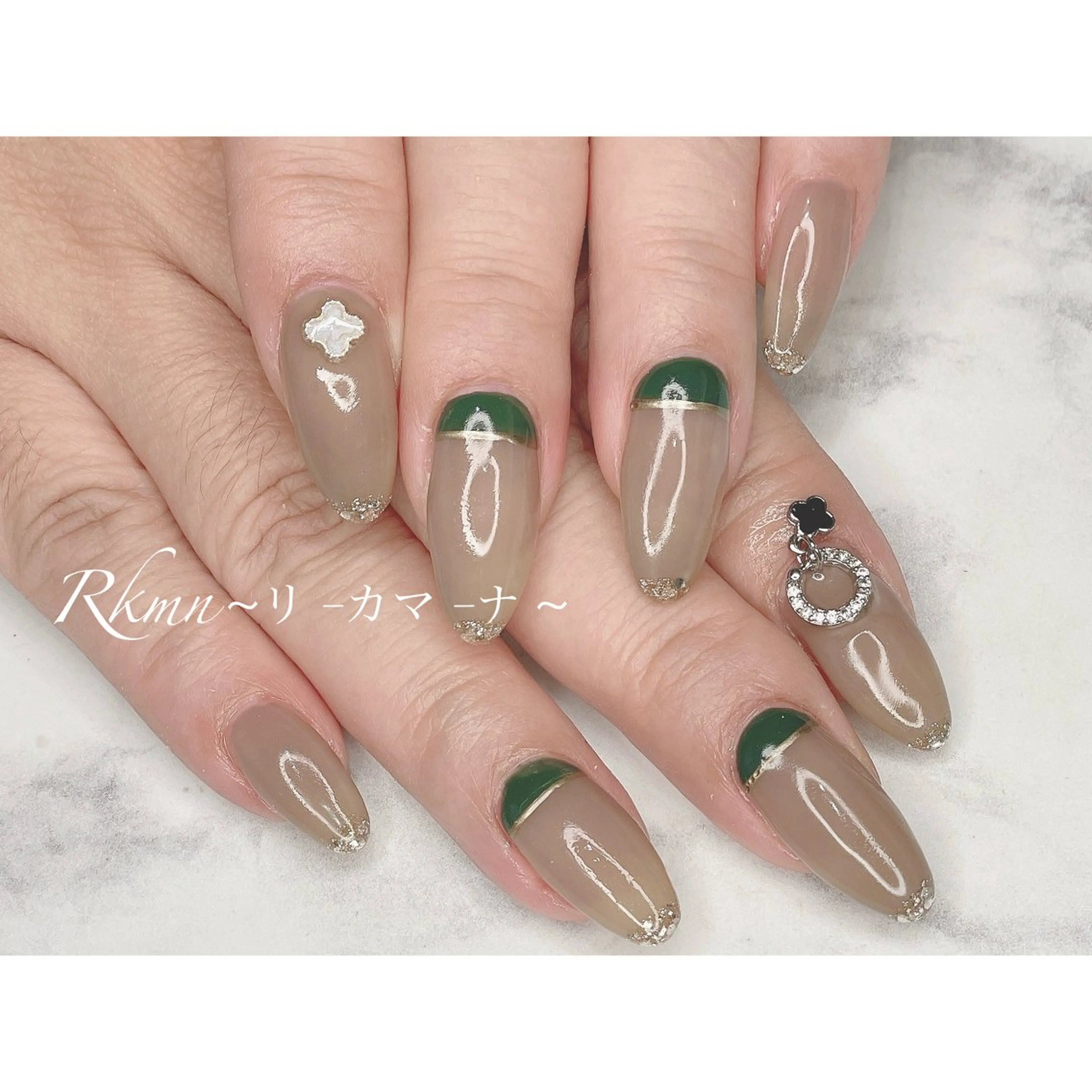 ネイル アートネイル フレンチネイル ラメ(グリッター) 春ネイル ハンドネイル フットネイル ハンドケア Rkmn ~リ-カマ-ナ~のネイルデザイン
