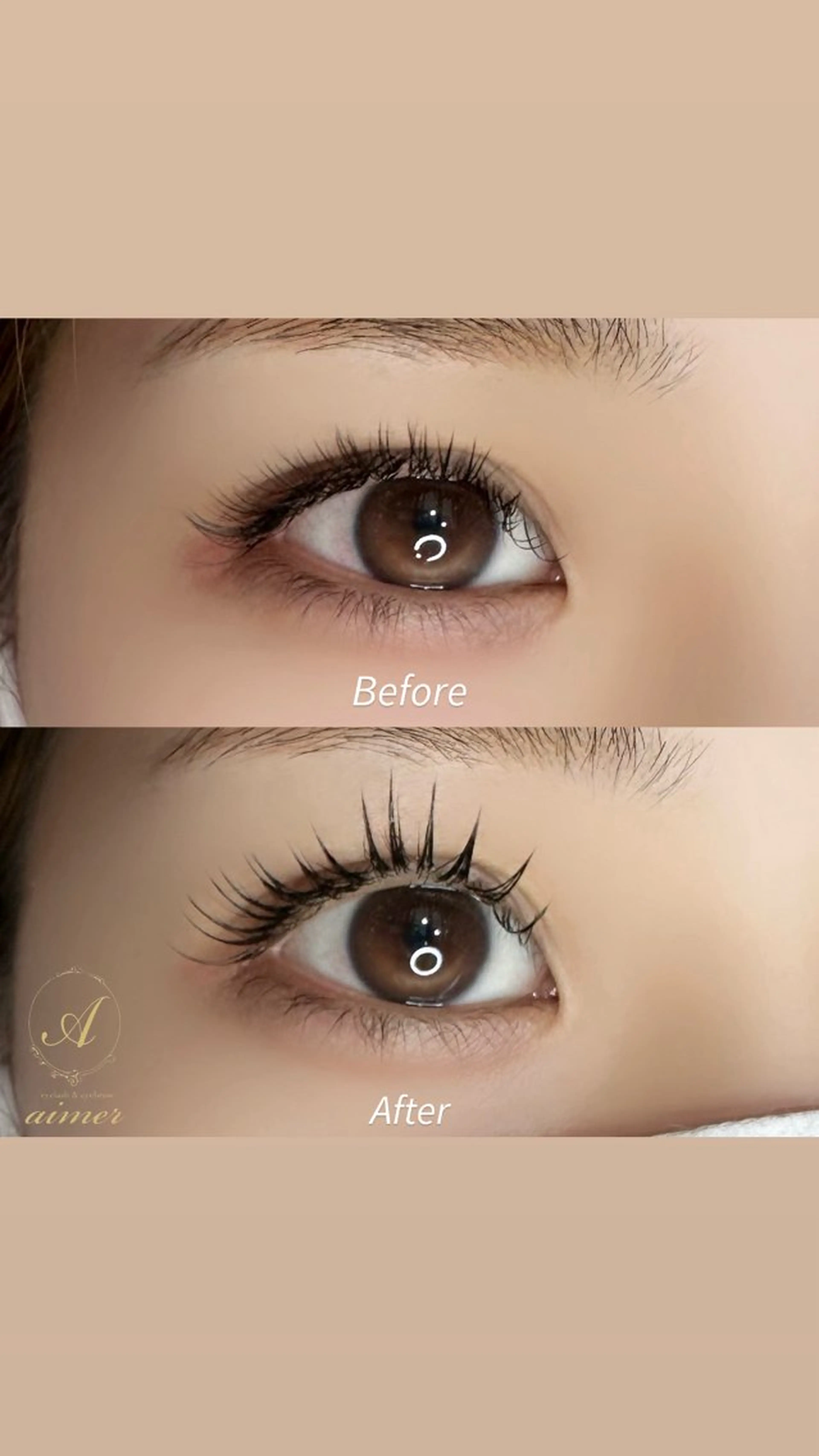 マツエク・マツパ フラットラッシュ eyelash&eyebrow aimer所属・aimer エメのマツエク・マツパデザイン