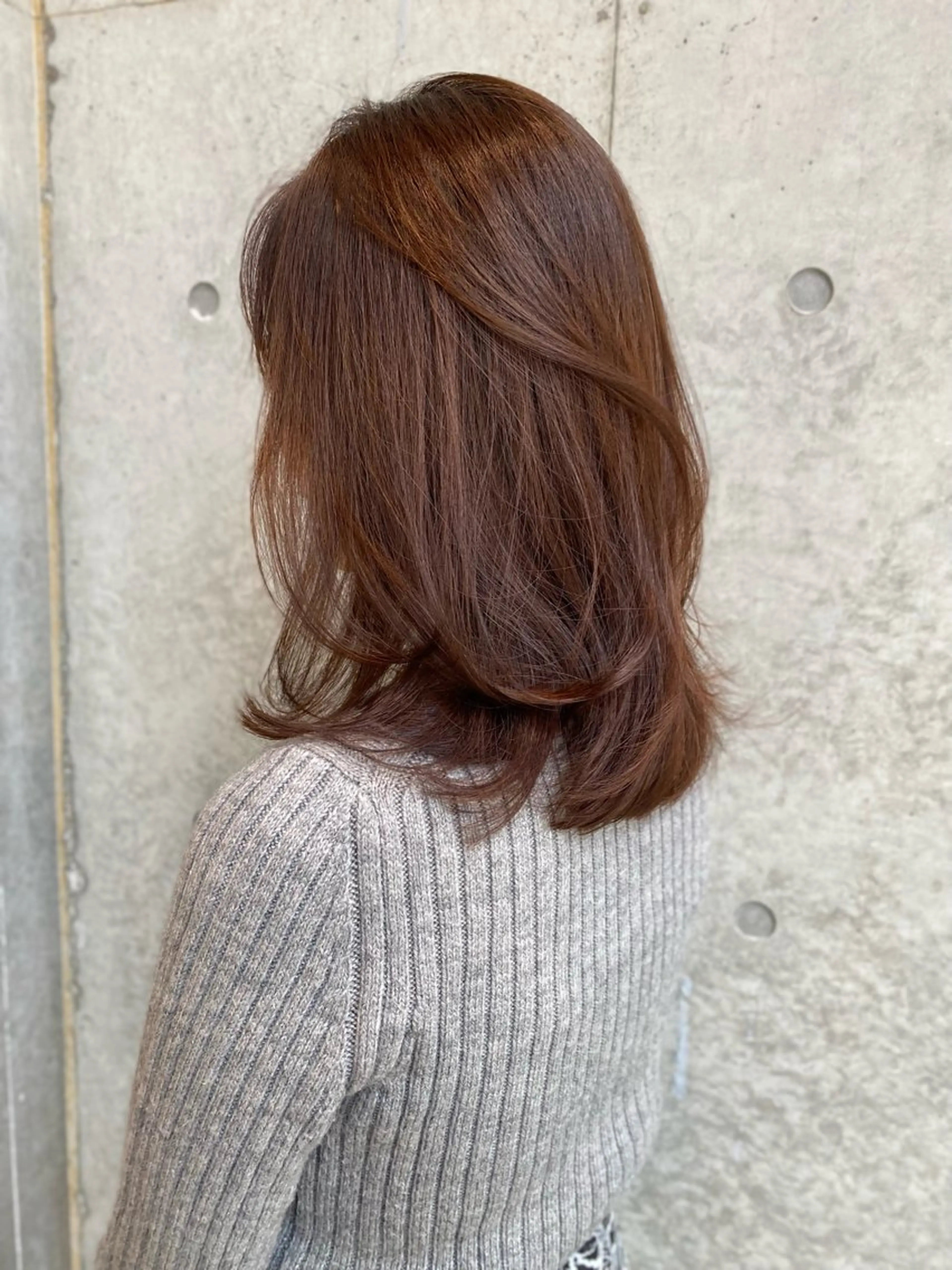 ミディアム カラー ベージュカラー 髪質改善 韓国風ヘア レイヤーカット カット ヘアカラー トリートメント レイヤー/柔色 カラー/SAkiのヘアスタイル