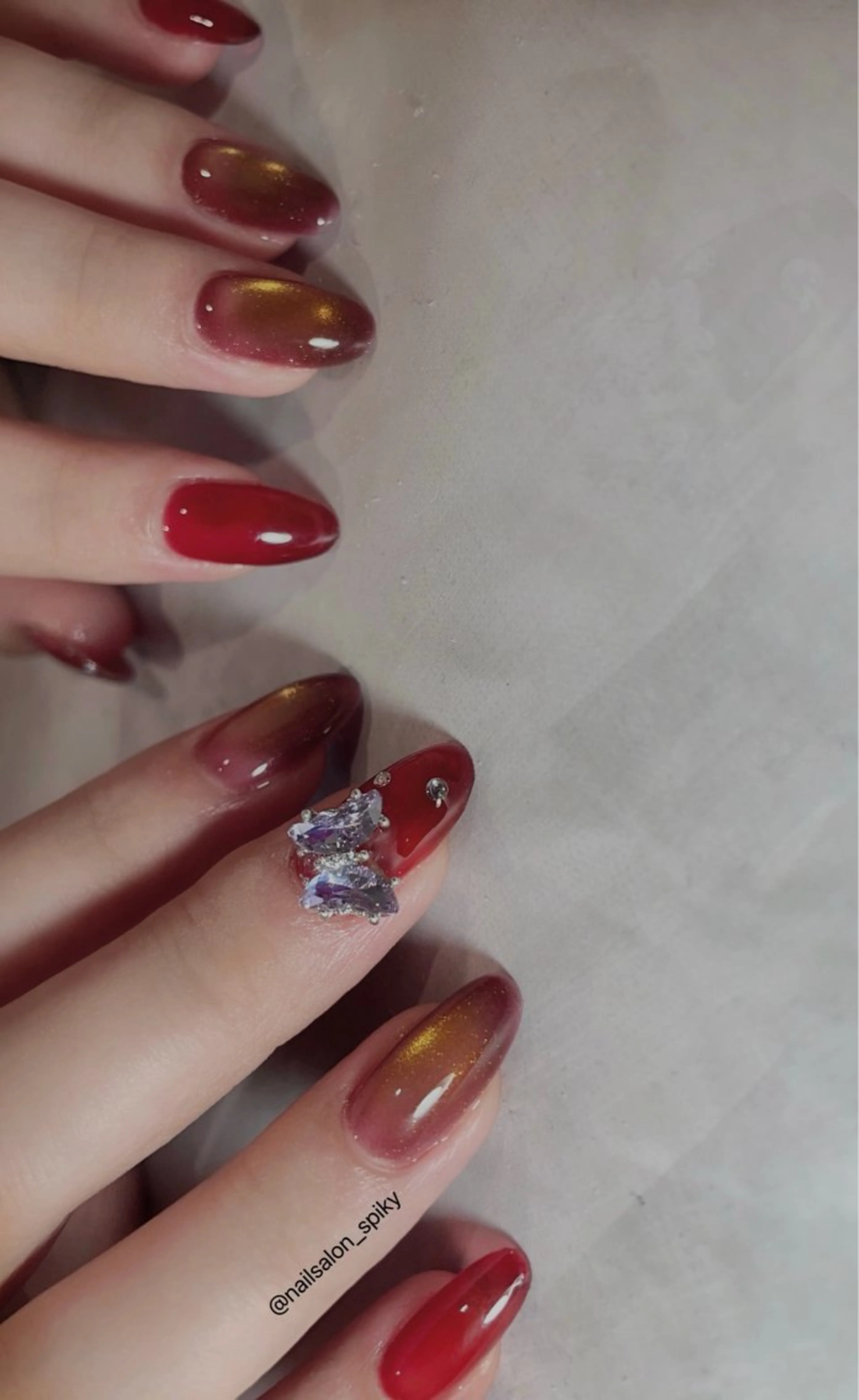 ネイル マグネットネイル Spiky とうげ ふうかのネイルデザイン