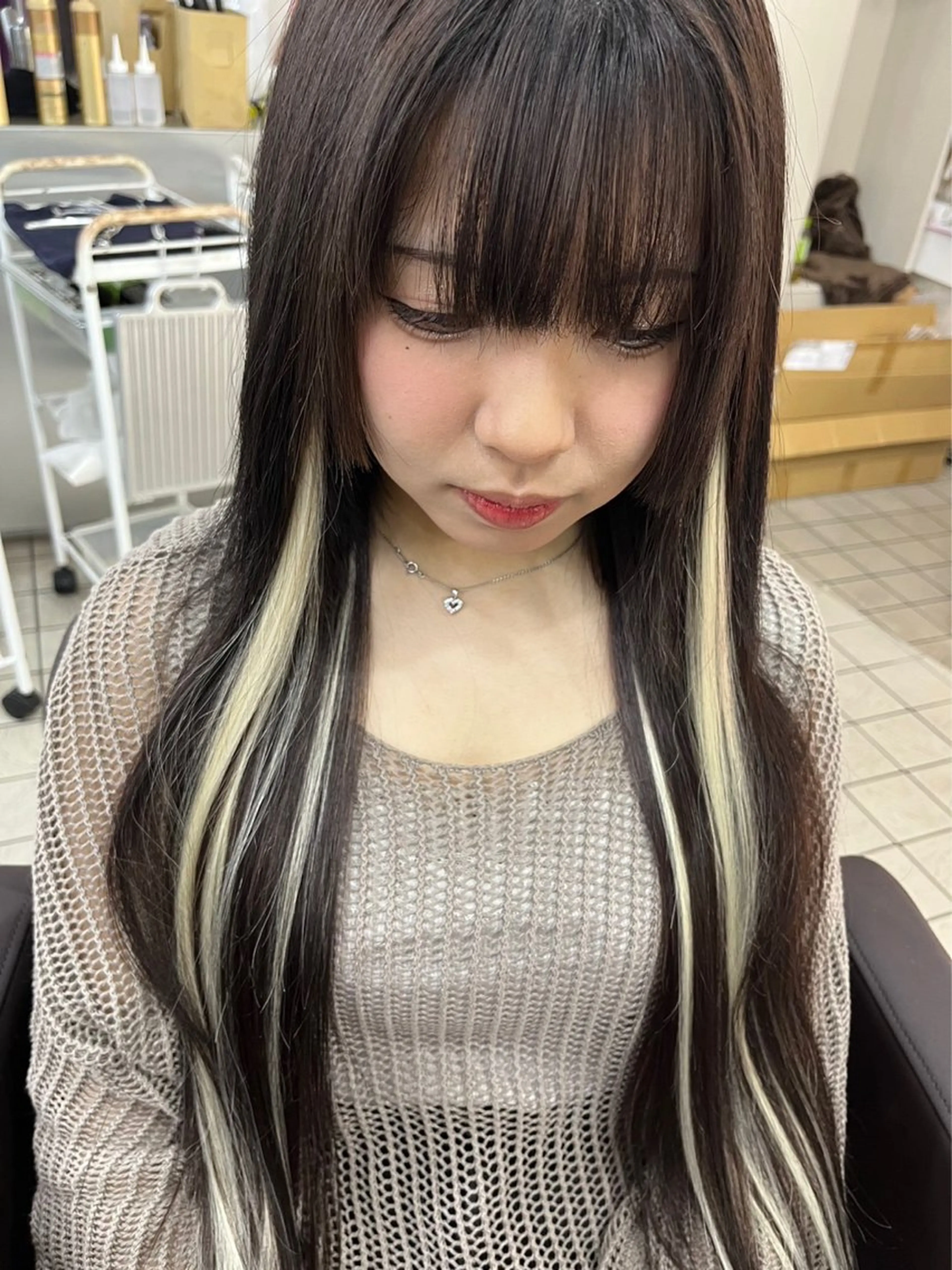 ロング カラー ヘアアレンジ エクステ エクステ LuciA\5900のヘアスタイル