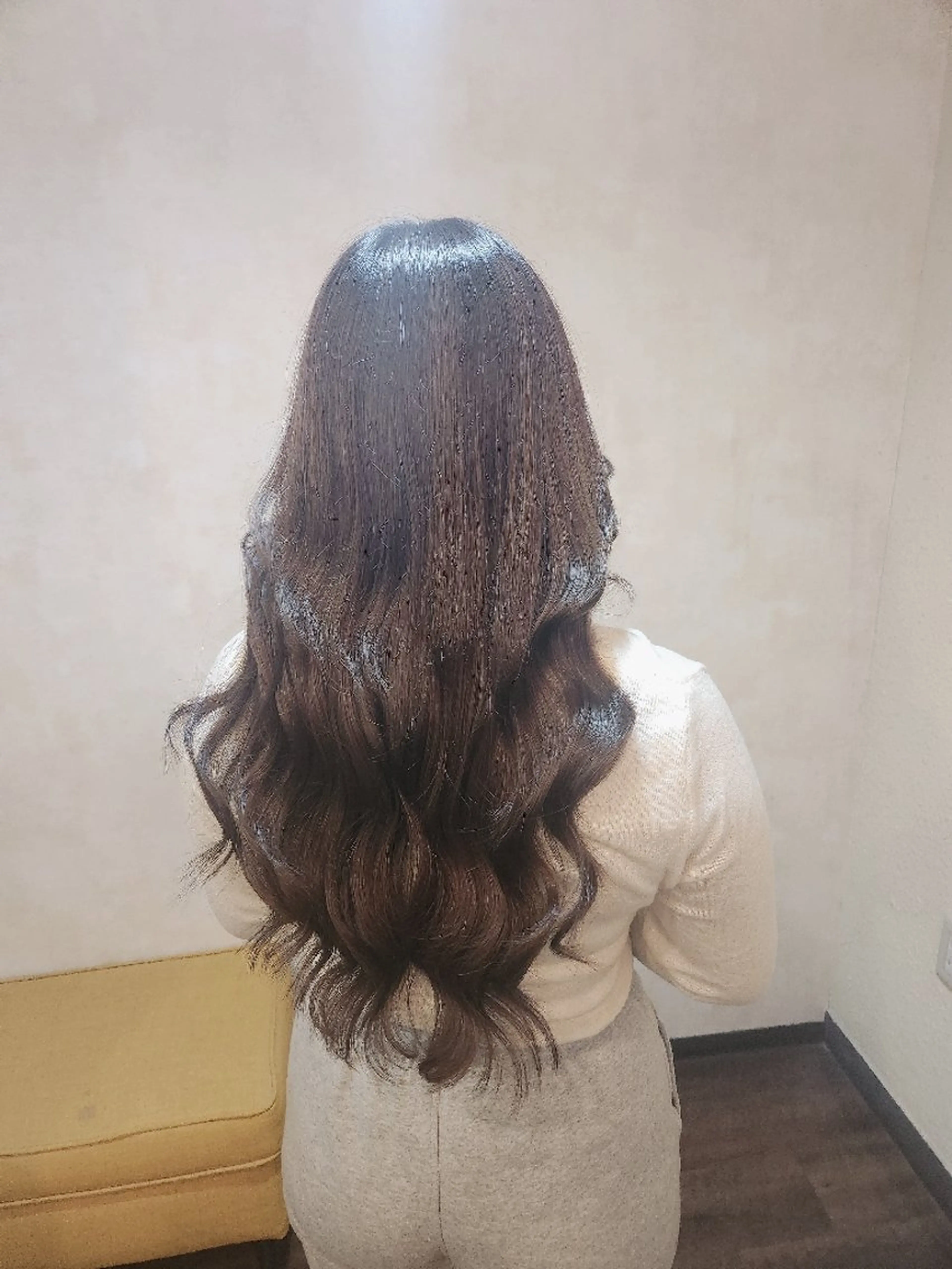 ロング ヘアアレンジ シールエクステ エクステ ロング カット エクステ 田井中 悠紀のヘアスタイル