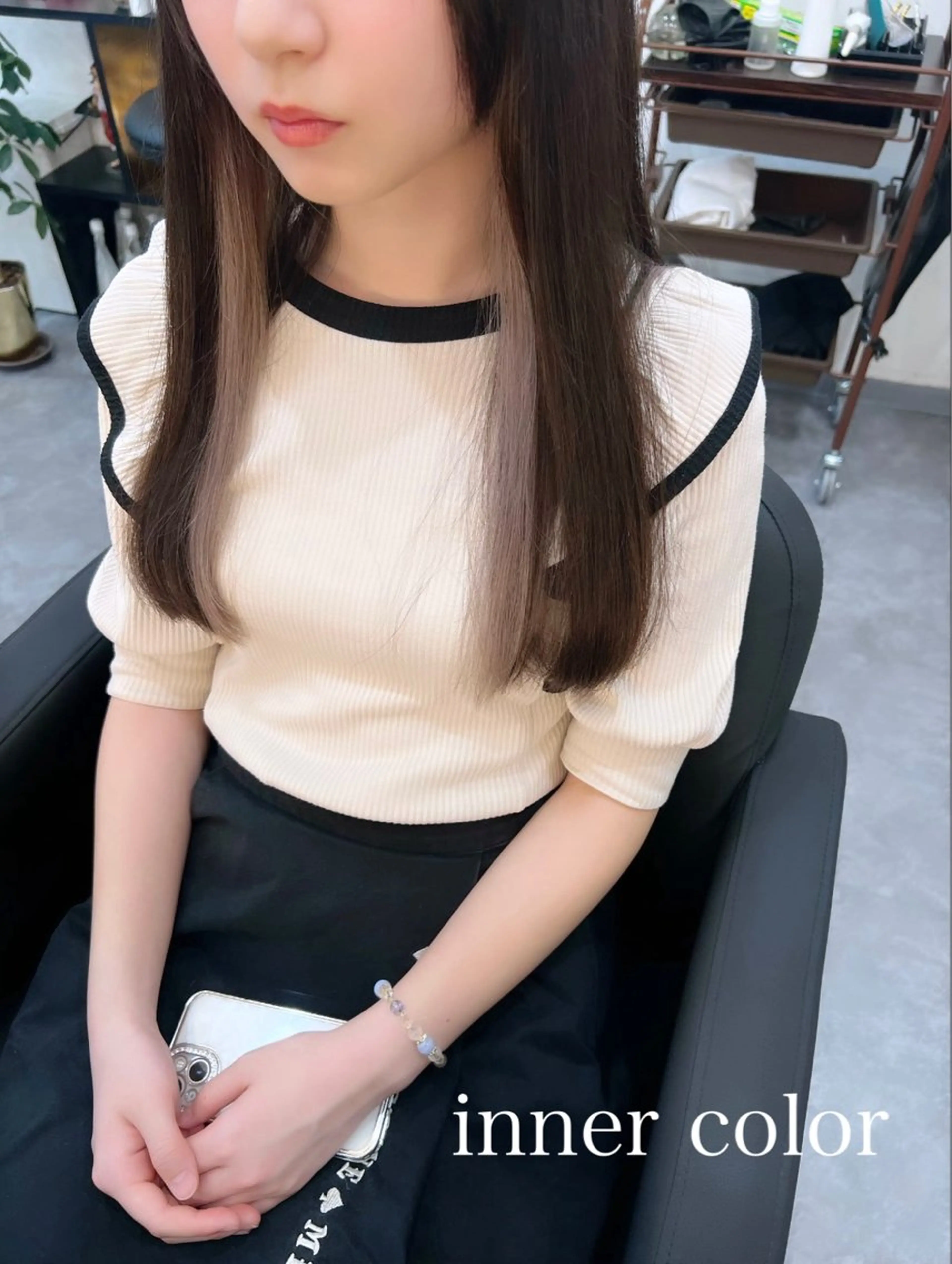 セミロング カラー ショートボブ セミロングパーマ バレイヤージュ ブリーチ ケアブリーチ ヘアカラー トリートメント ヘアセット hair terrace M所属・村岡 芽衣のヘアスタイル