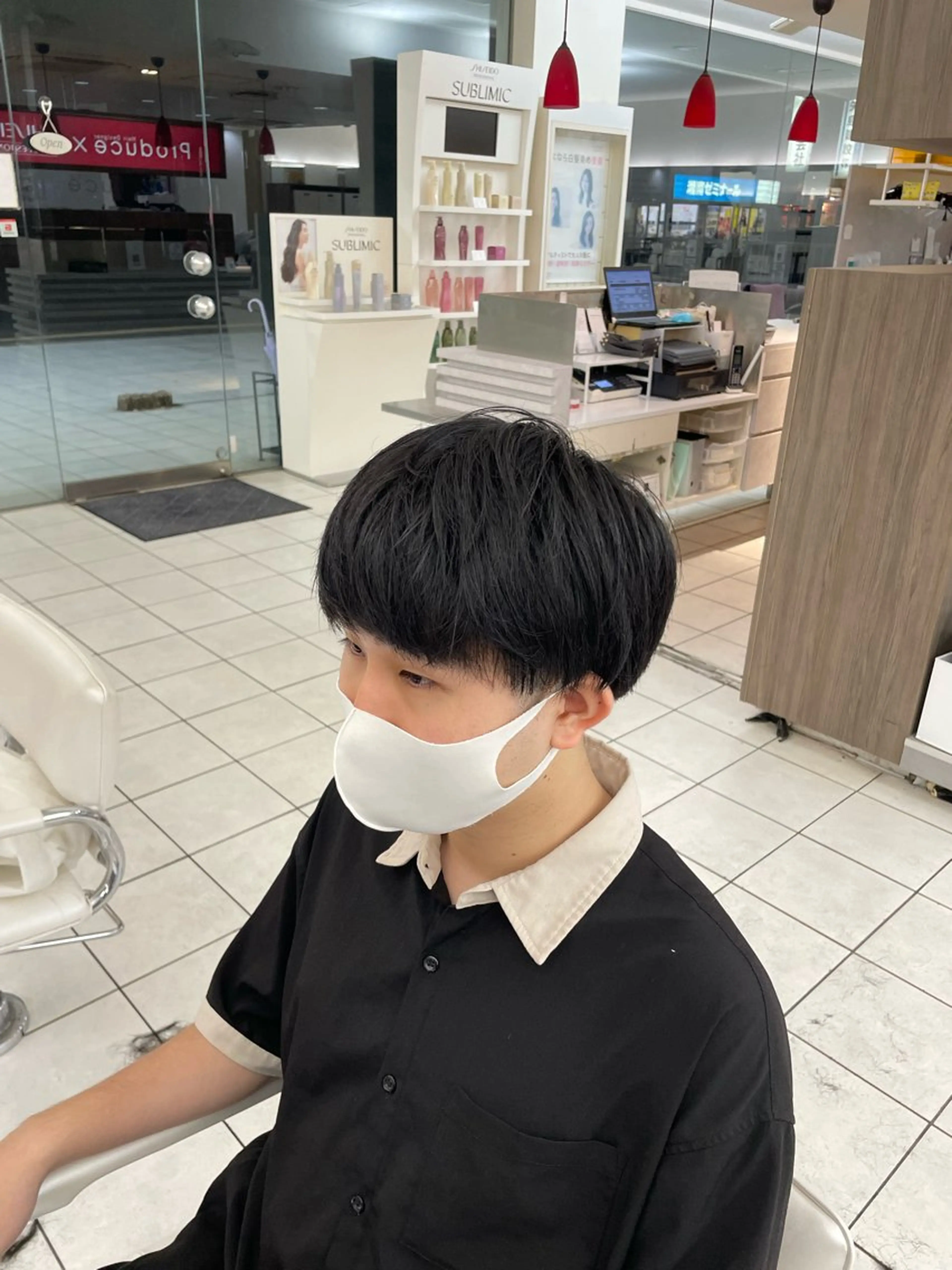 ミディアム 成瀬メンズ パーマ清水大隼のヘアスタイル