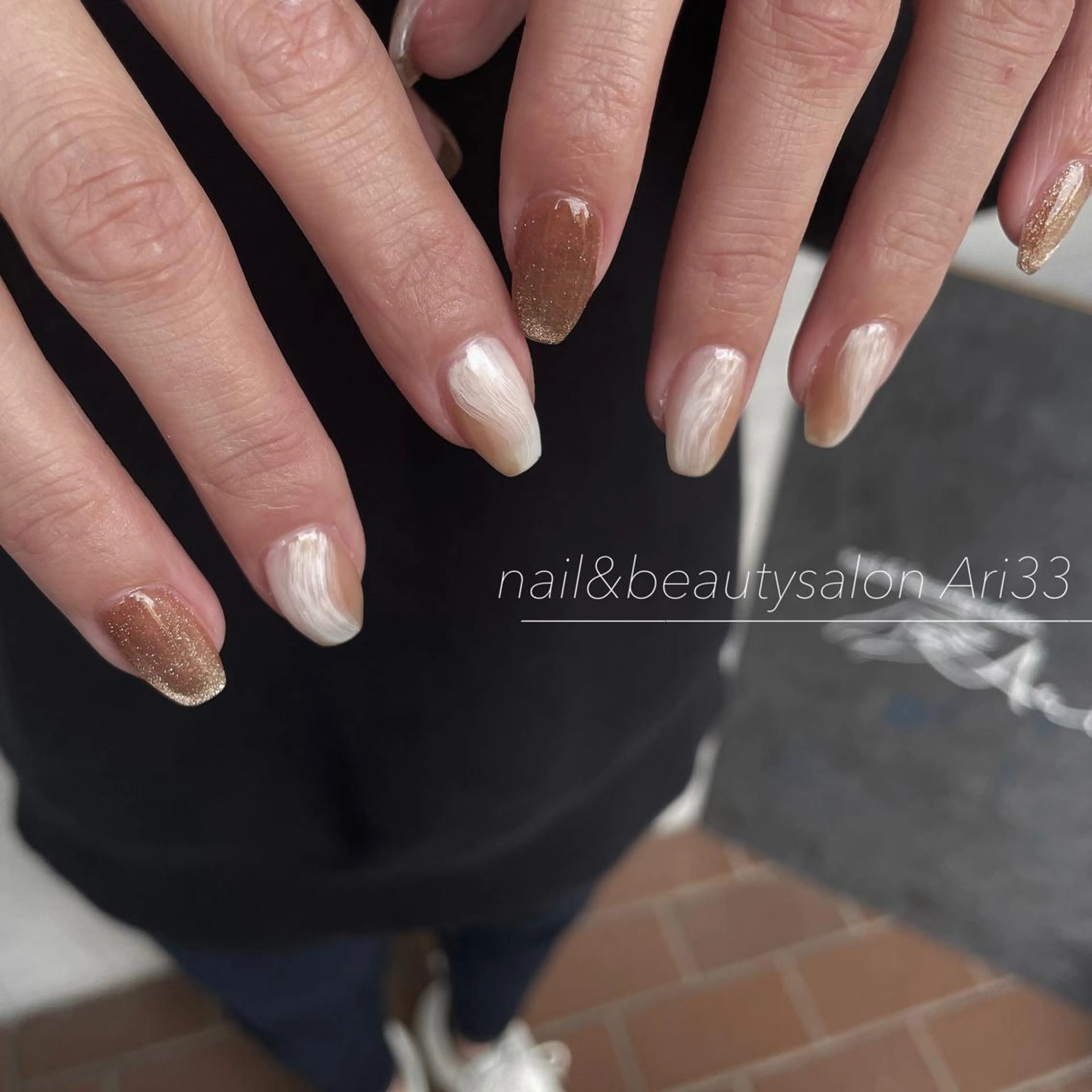 ネイル ニュアンスネイル ハンドネイル プライベートサロン Ari33nailのネイルデザイン