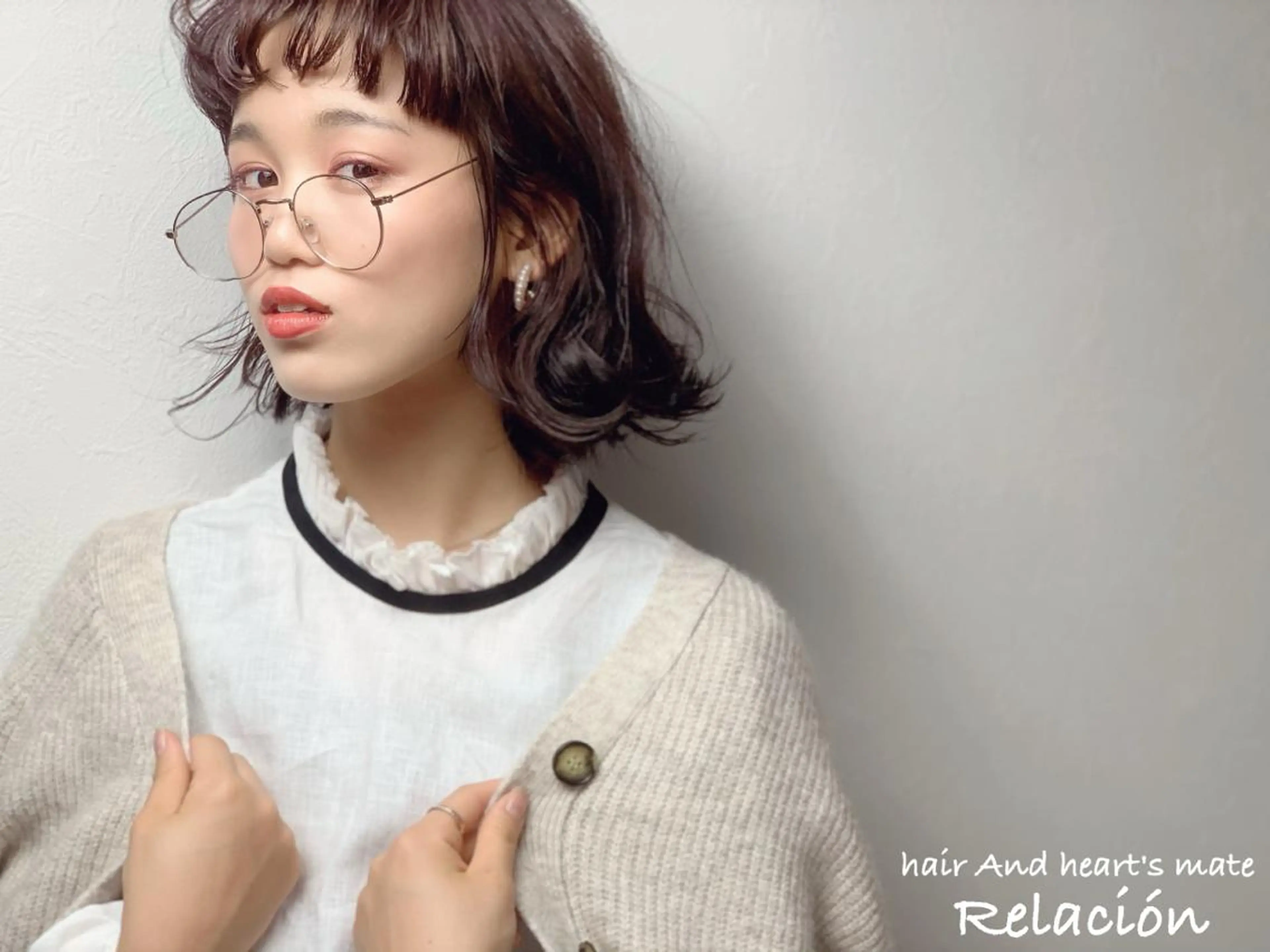 ミディアム カラー パーマ ヘアアレンジ メンズ キッズ ネイル 切りっぱなしボブ ボブ 伸ばしかけ 外ハネヘア カット ヘアカラー トリートメント Relación / レラシオン所属・岩崎 克秀のヘアスタイル