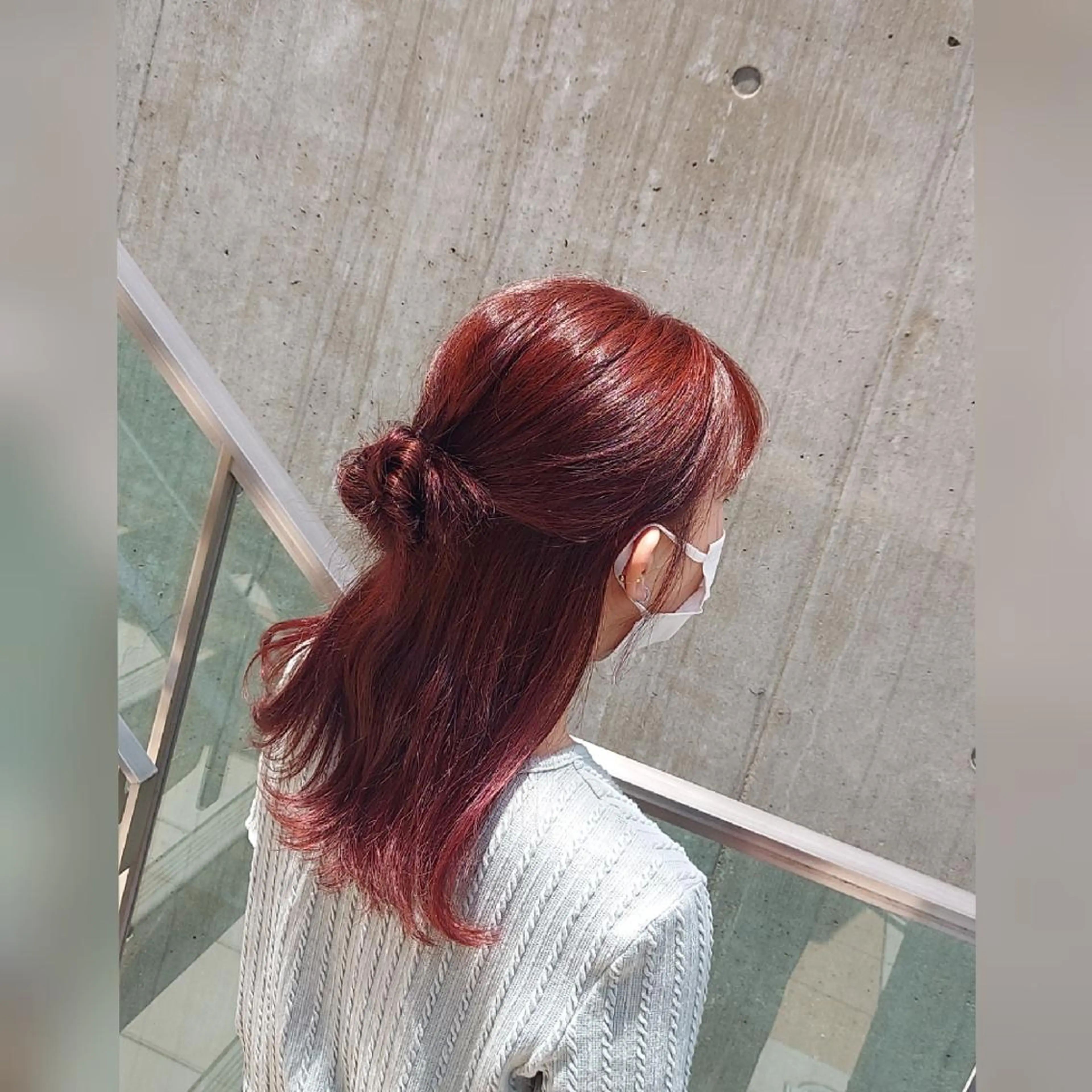 ミディアム カラー あかね☆ヘアアレンジ /ボブ/縮毛矯正のヘアスタイル