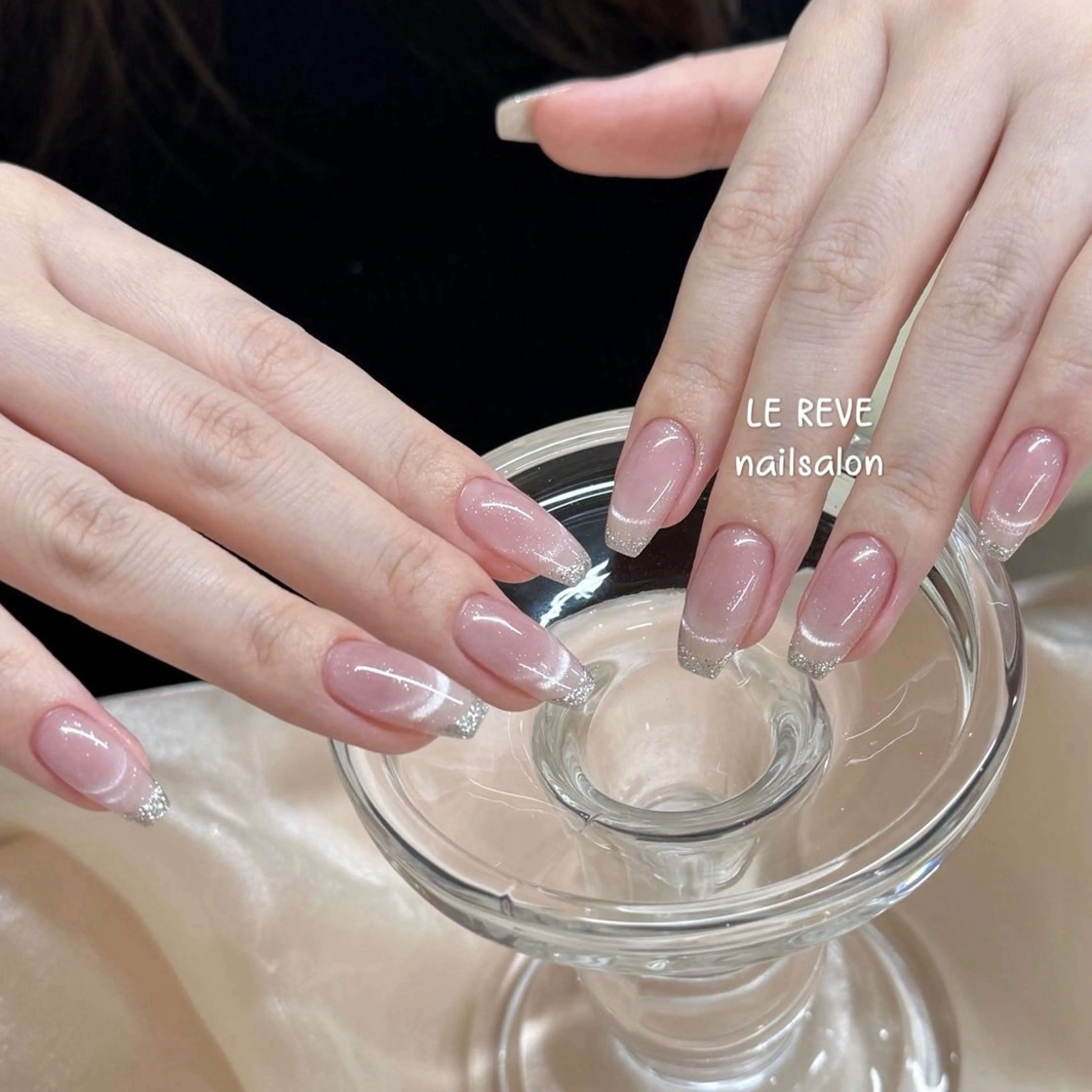 ネイル 韓国ネイル ニュアンスネイル シンプルネイル 春ネイル ワンホンネイル ハンドネイル LE REVE nailsalonのネイルデザイン