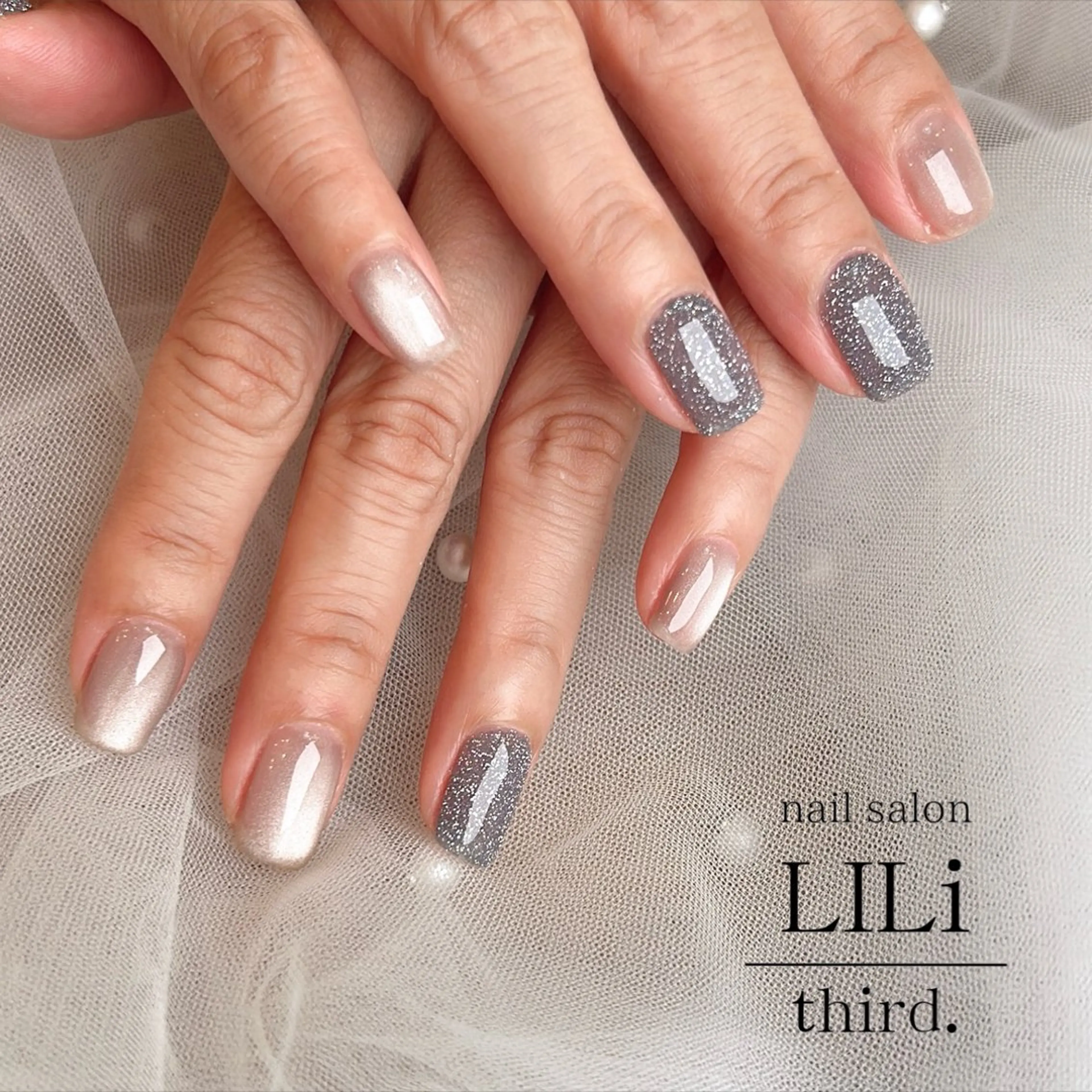 ネイル フラッシュネイル マグネットネイル ハンドネイル nail salon LILi third.所属・Saya ᵕ̈*のネイルデザイン