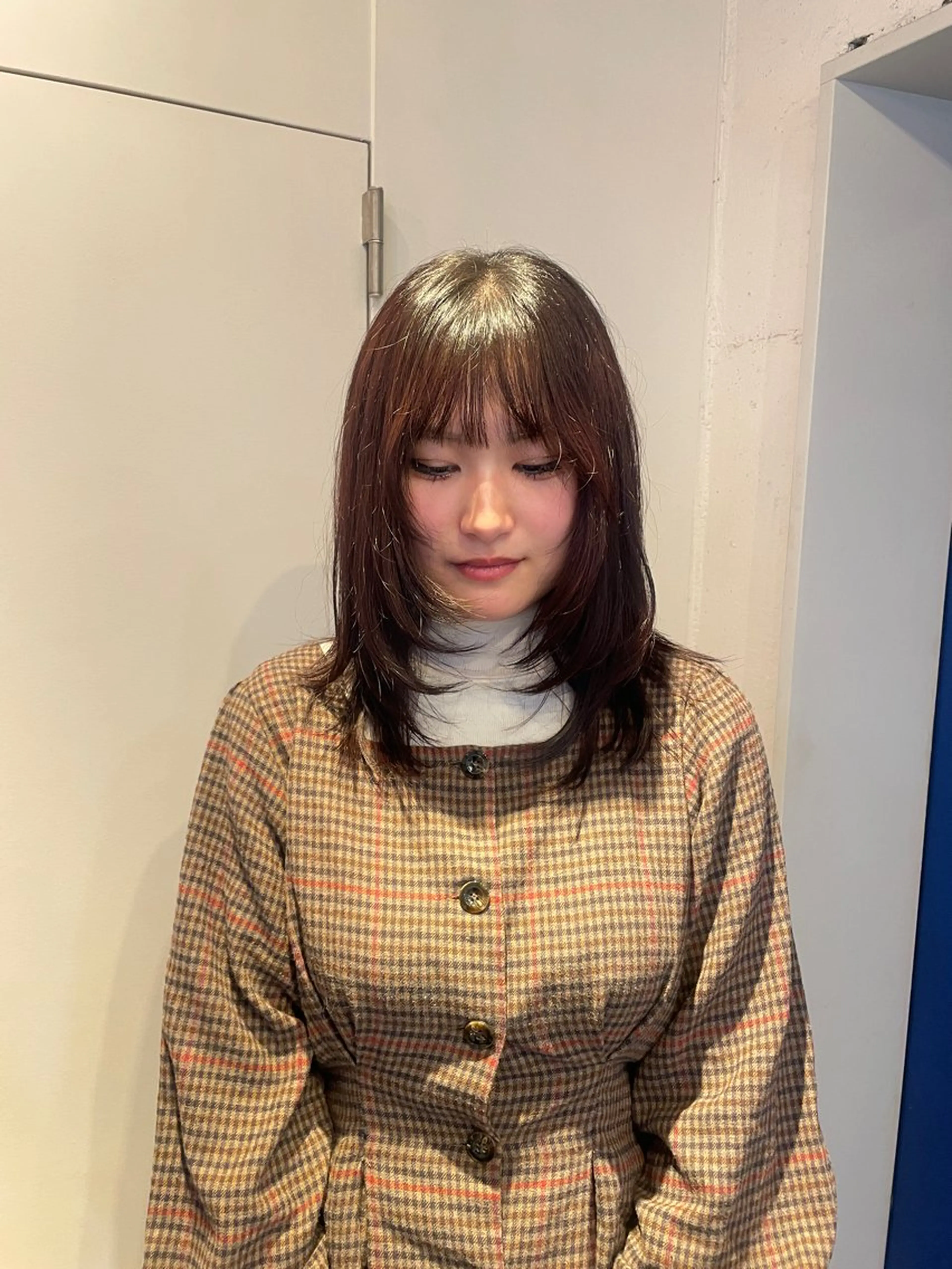 ミディアム RIN/韓国ヘア レイヤーカットのヘアスタイル