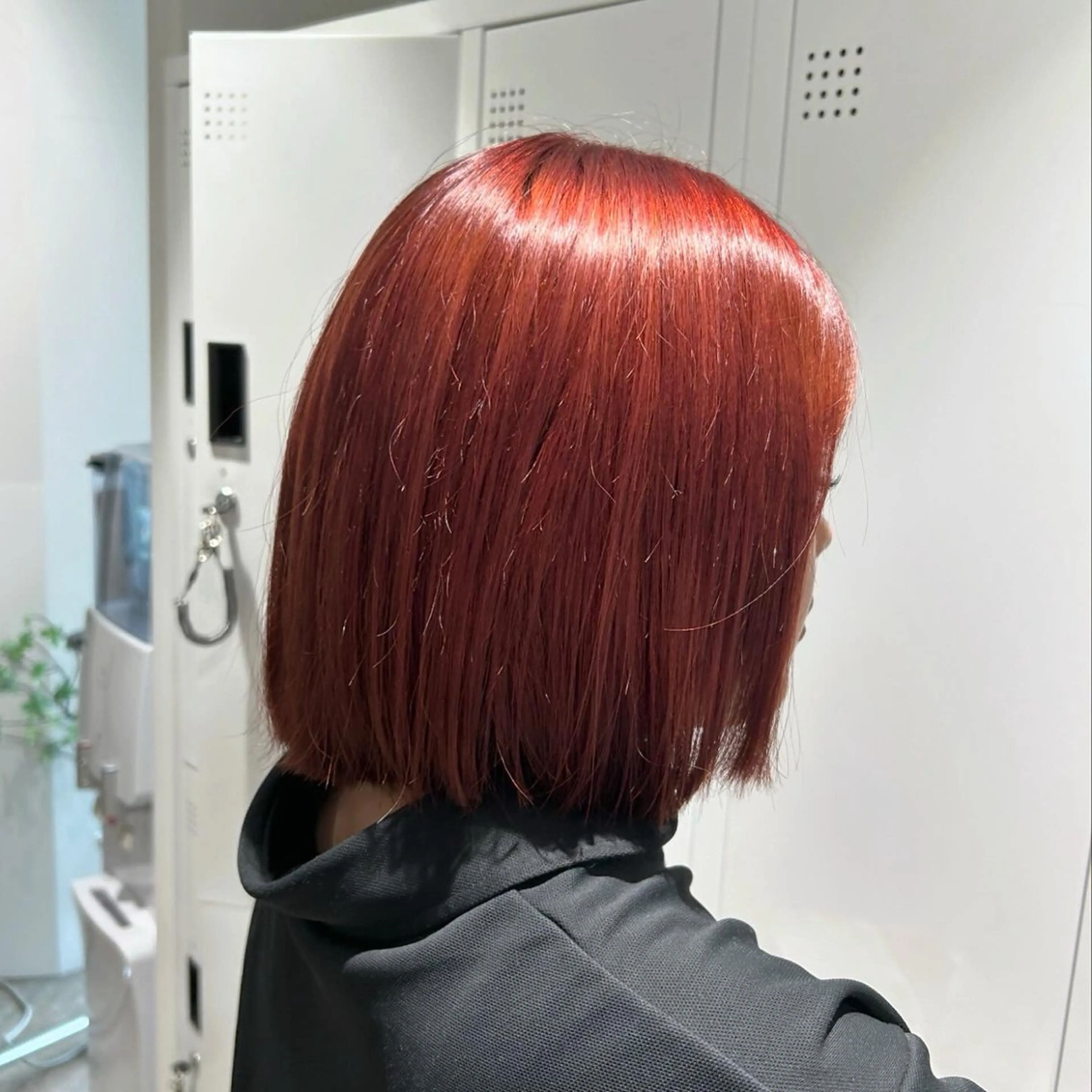 ミディアム カラー レッドカラー hair＆make CIEL所属・武井 哉子のヘアスタイル