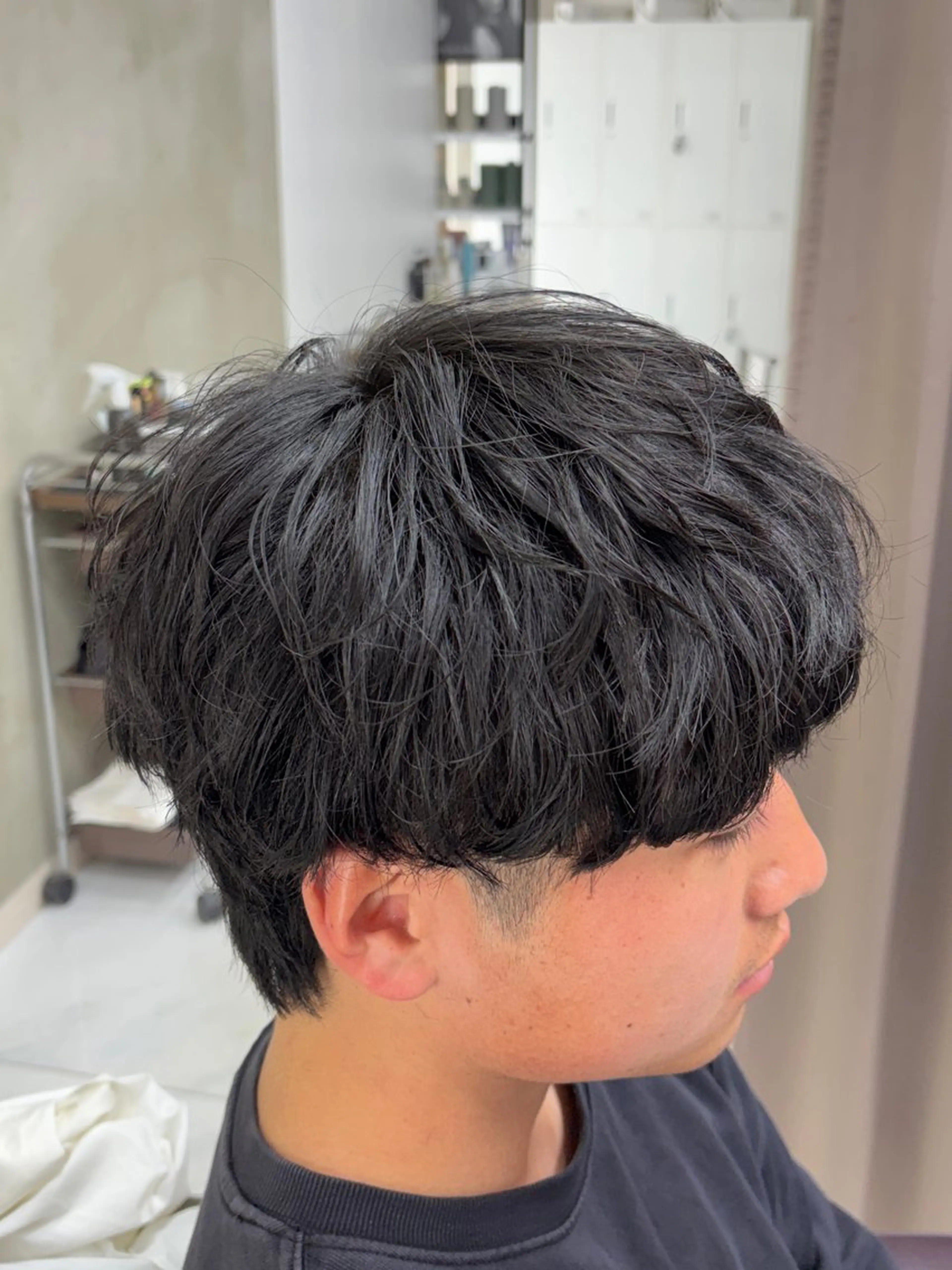 ショート パーマ メンズ カット パーマ GRANDEUR ryuのヘアスタイル