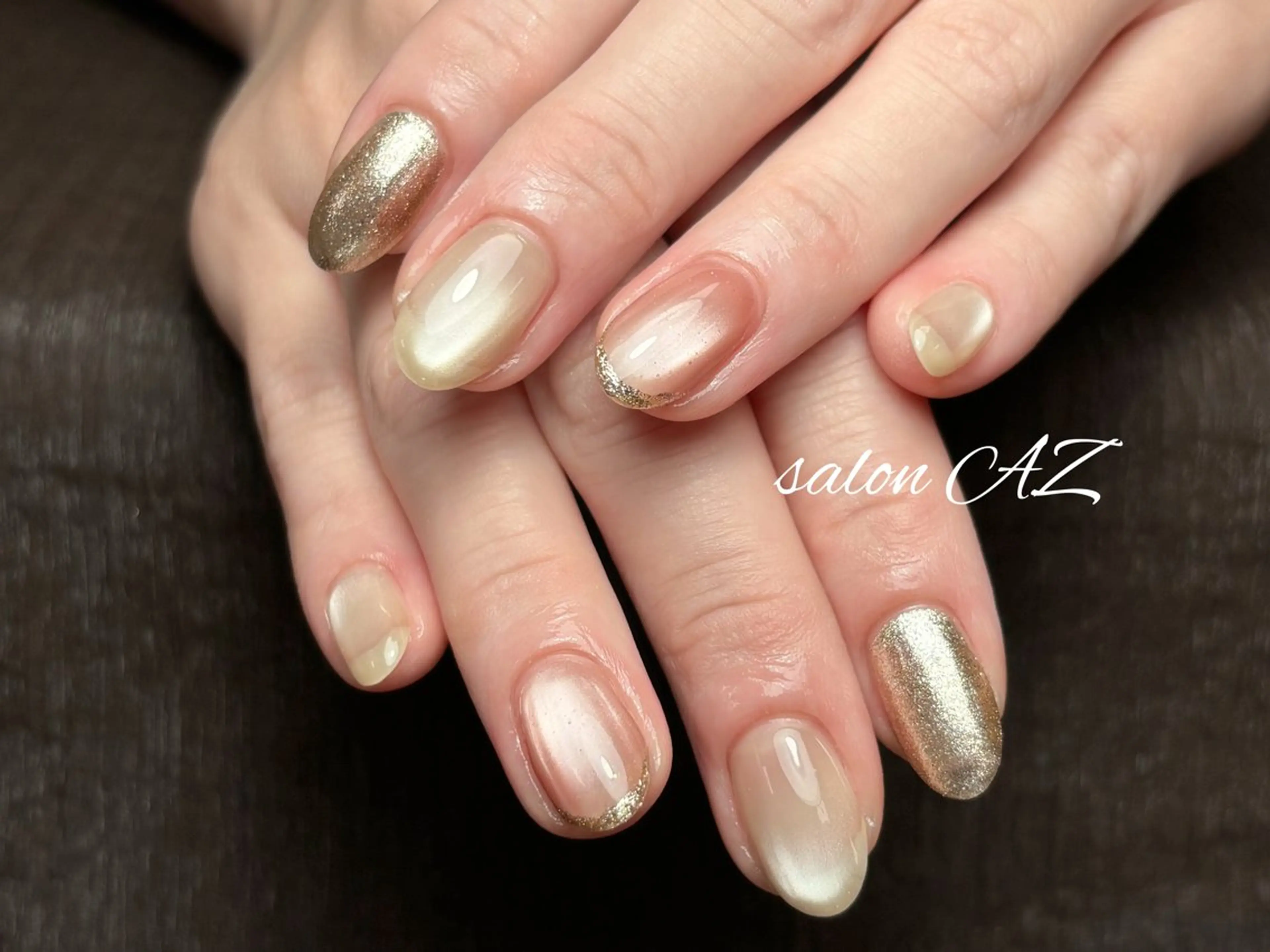 ネイル アートネイル 長さ出し フットネイル フレンチネイル ジェルネイル salon AZのネイルデザイン