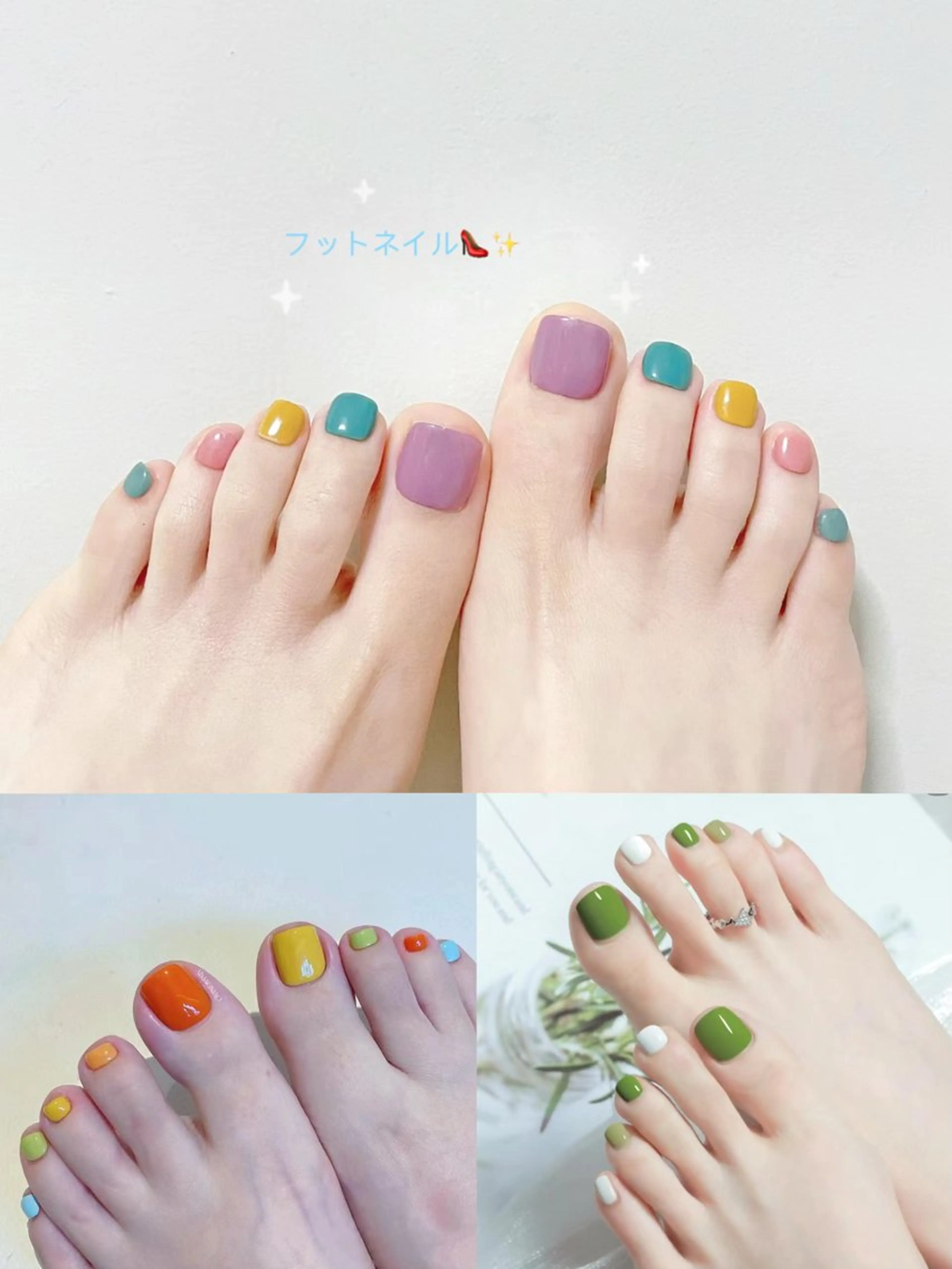 💃練習モデル🍓フットネイル🍓【フット/火木金16時から/土日10時から～】🍓ワンカラー2色🍓￥3,880の写真