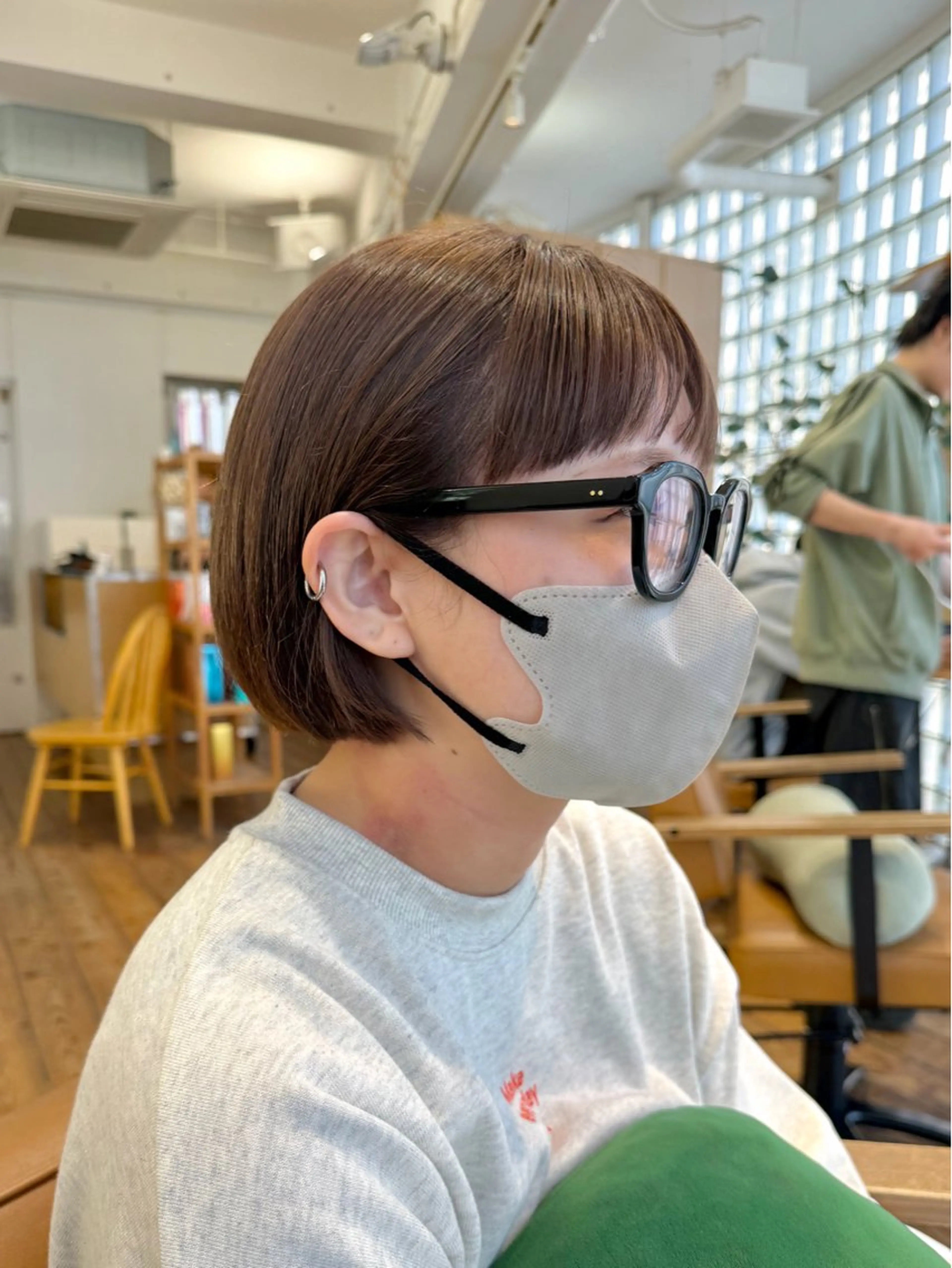 ショート カラー ブリーチ 透明感カラー ハイトーンカラー ボブ カット ヘアカラー カズヤ/垢抜けヘア/ 顔周り/ボブのヘアスタイル