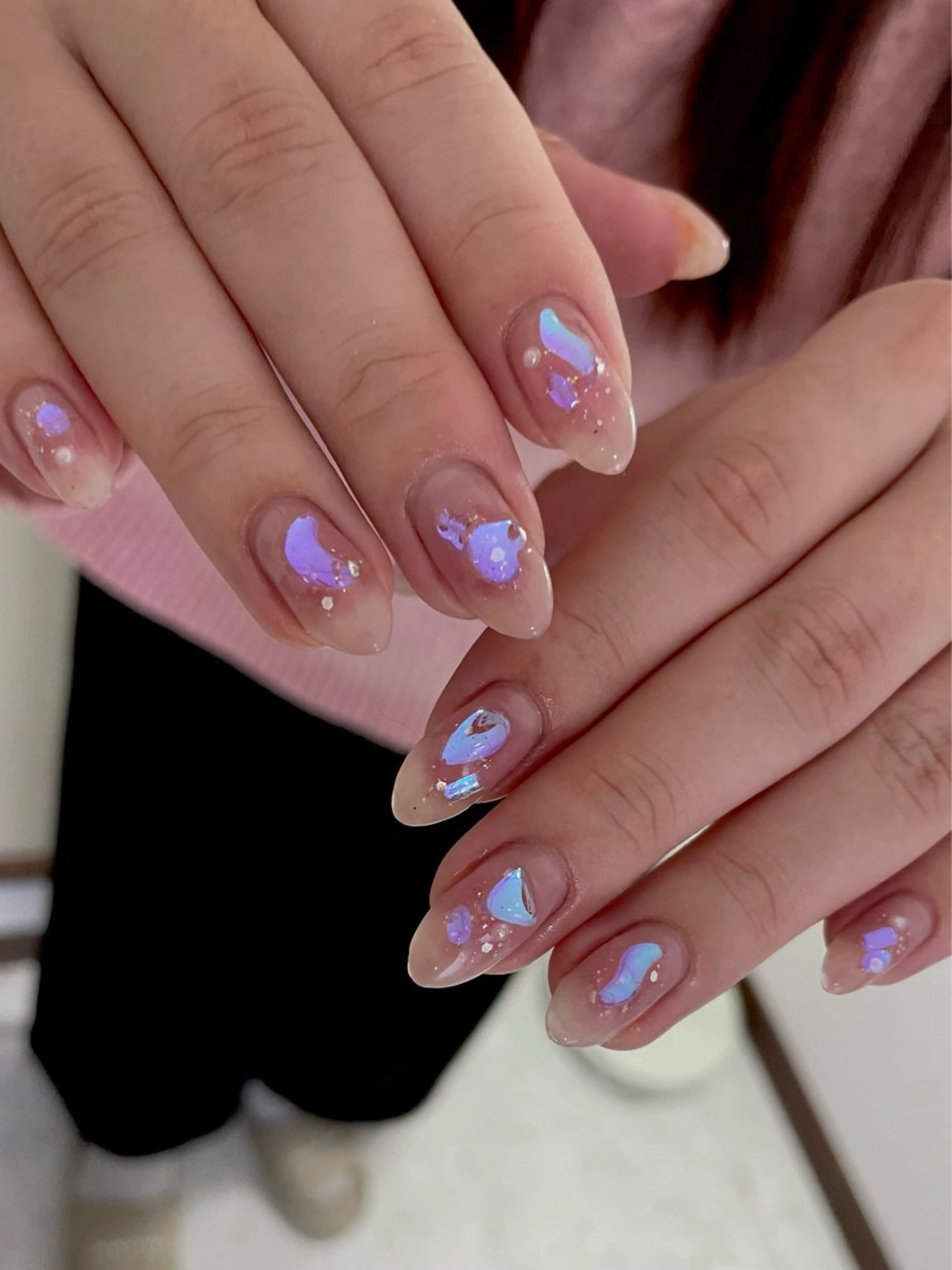 ネイル オーロラネイル ハンドネイル rig nail草加店所属・松本 紋世のネイルデザイン