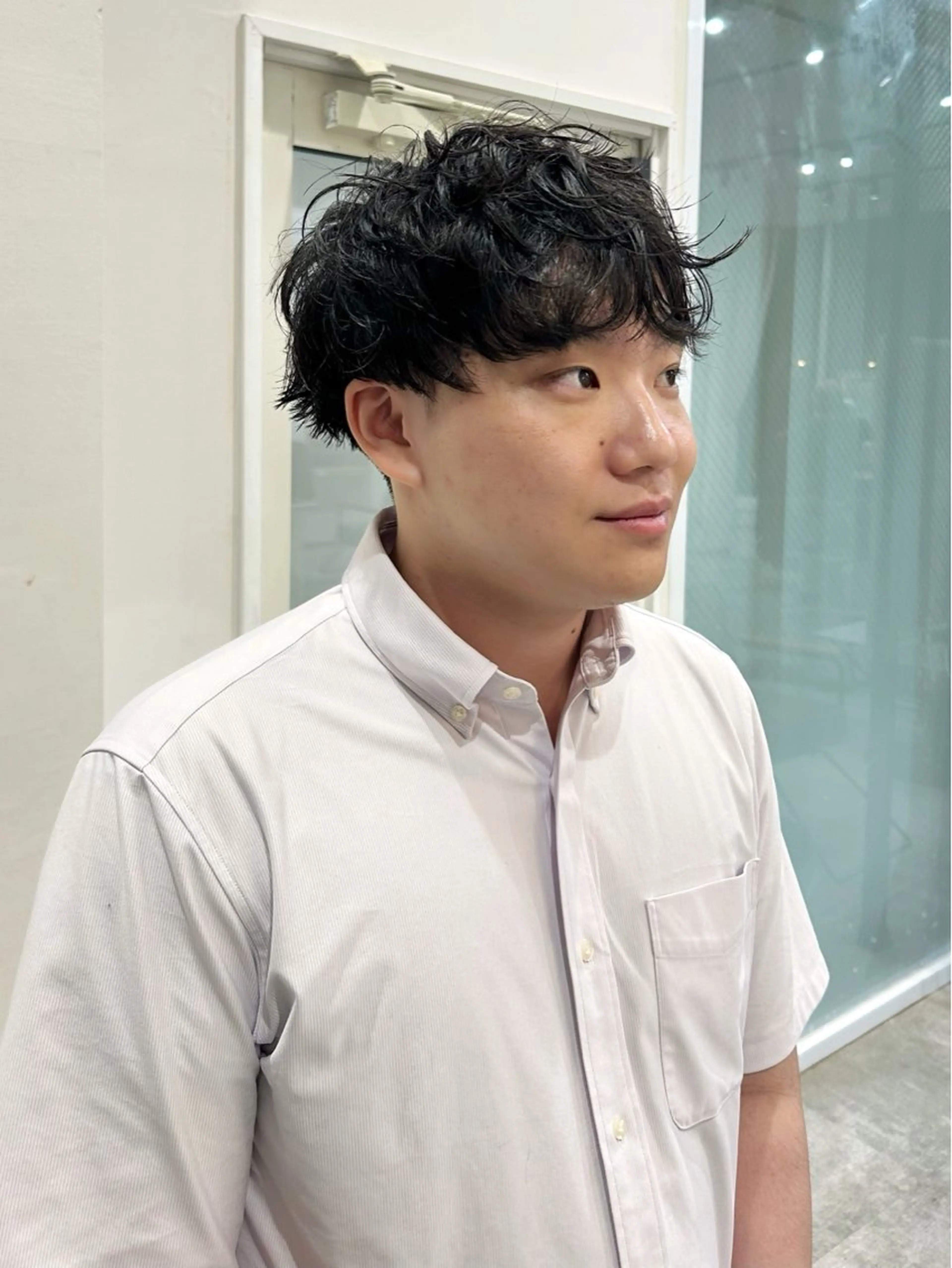 ショート メンズ ビジネス メンズパーマ カット パーマ KAZU keshiki大名のヘアスタイル