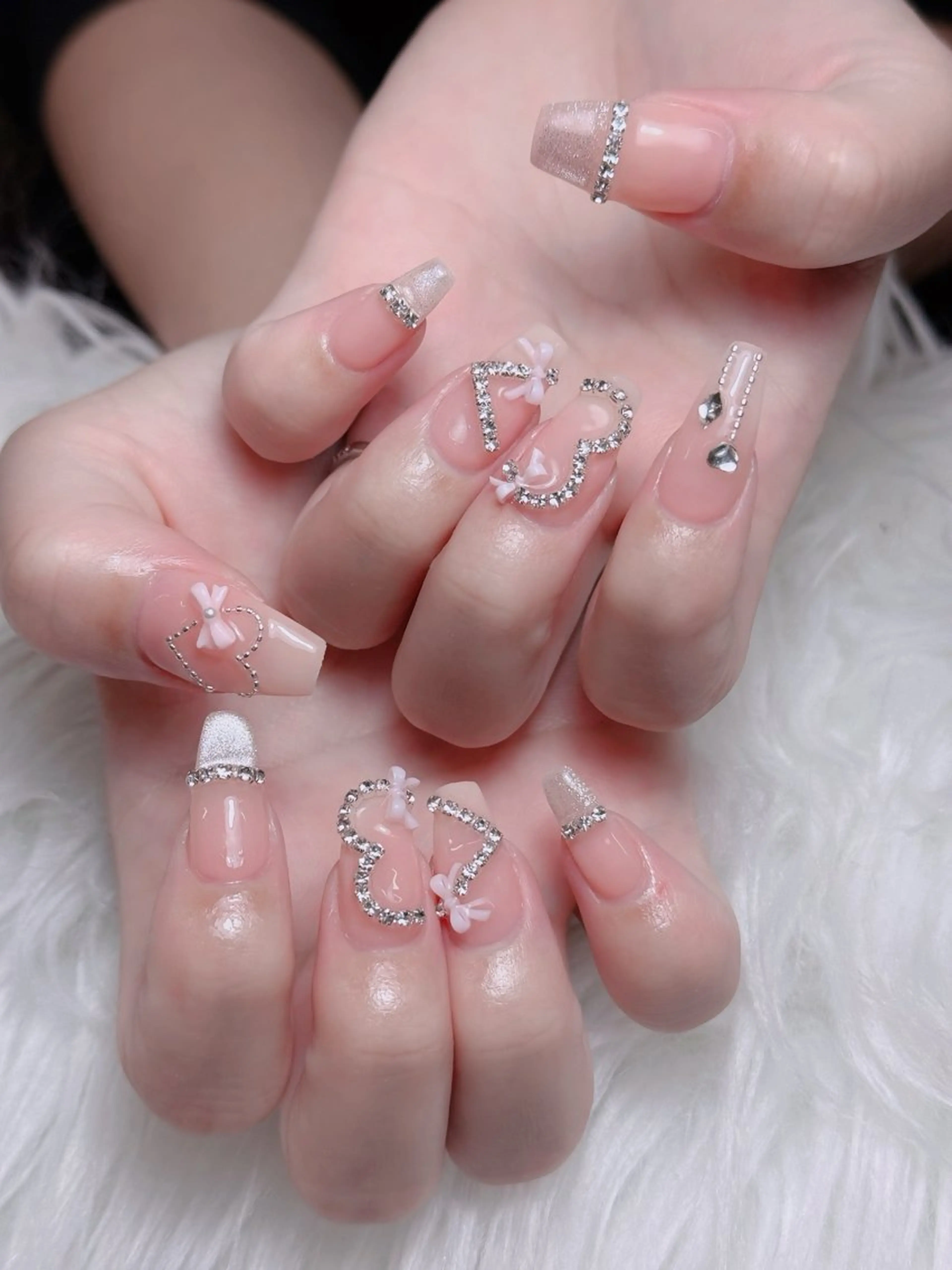 ネイル オーロラネイル チークネイル 長さ出し フレンチネイル ハロウィン ハンドネイル Lumi Nail 新大久保3‘のネイルデザイン