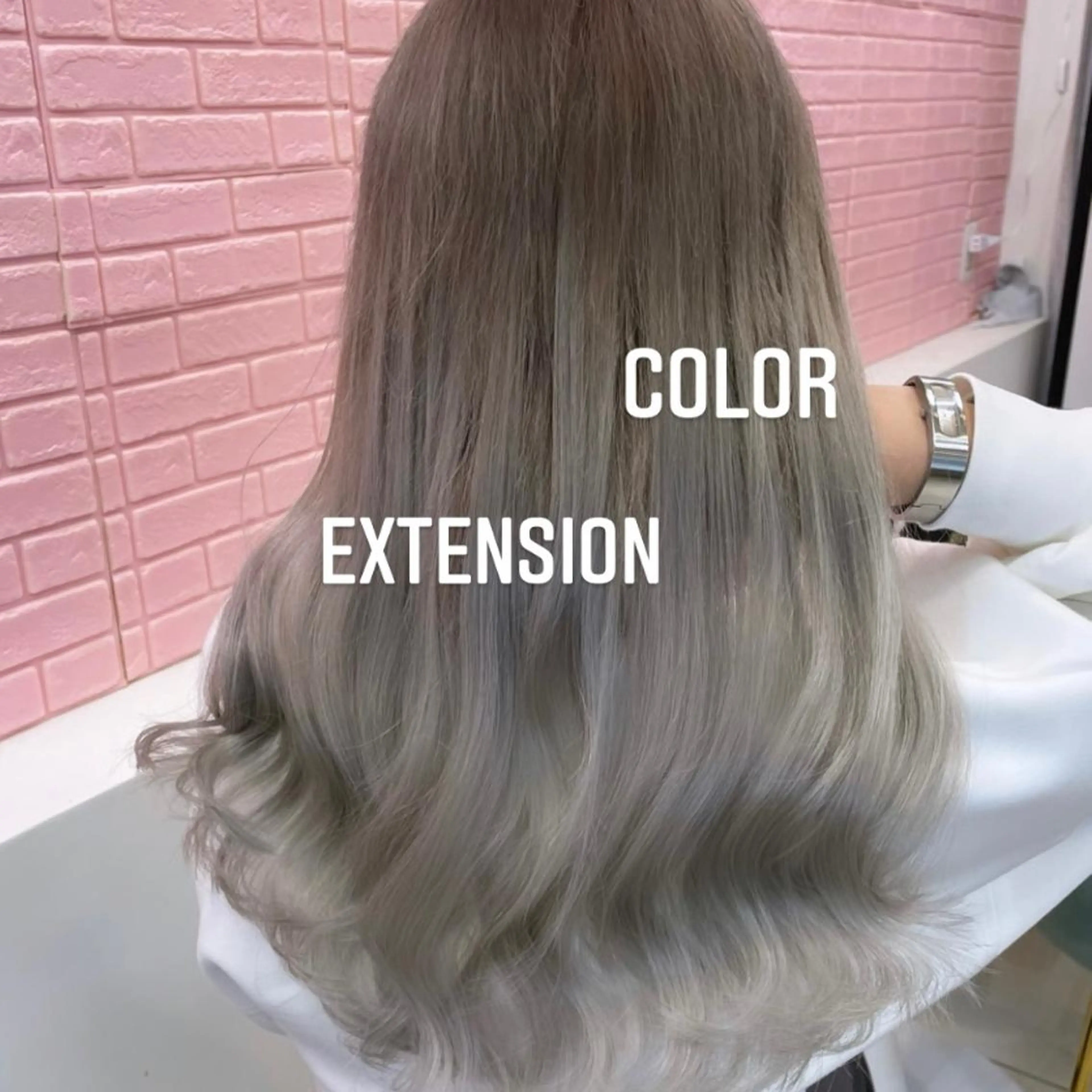 セミロング カラー ヘアカラー エクステ エクステ🩵ブリーチ 韓国ヘア🩵KAEのヘアスタイル